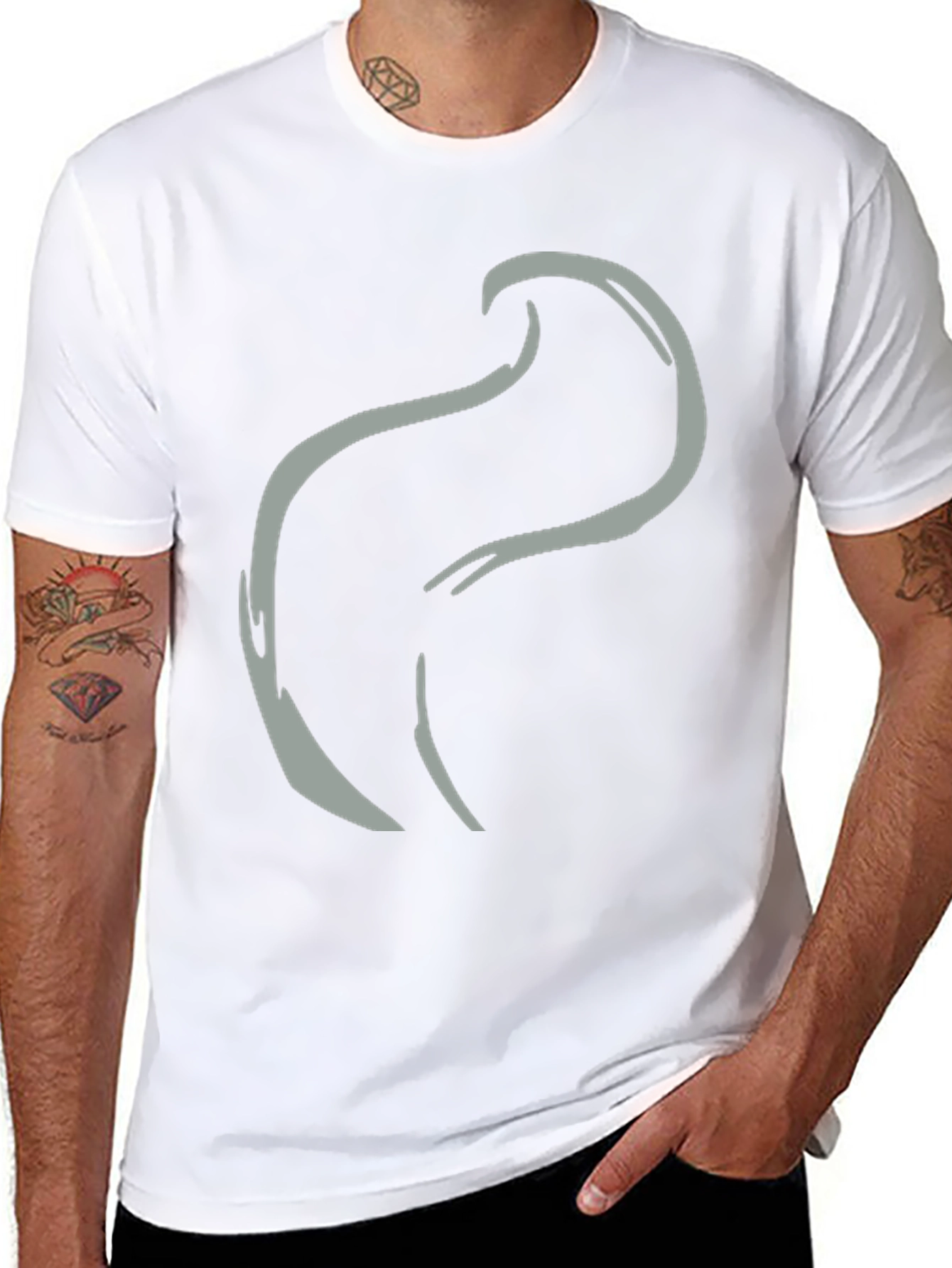 Abstract Wave Graphic Tee - Stylish Comfort