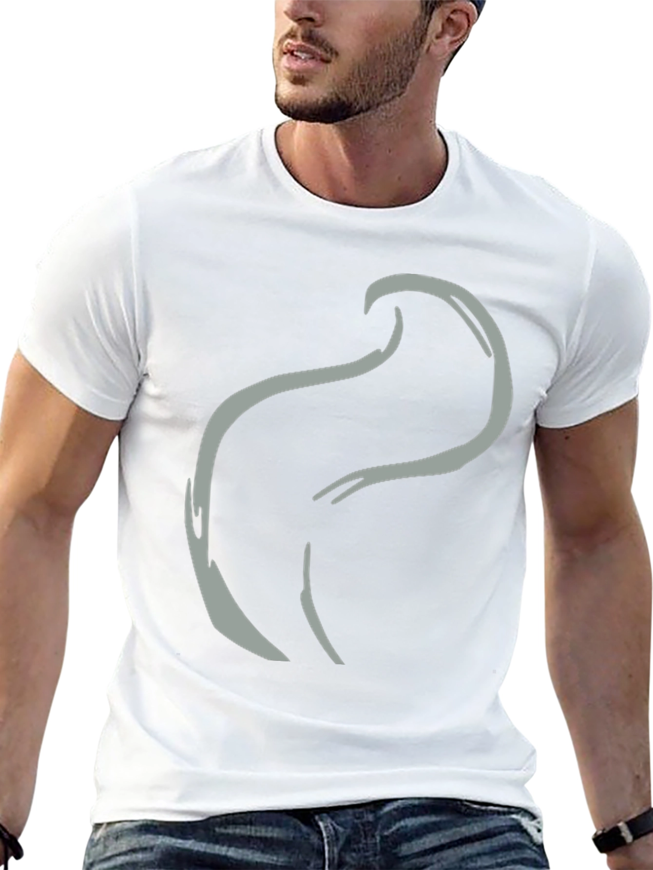 Abstract Wave Graphic Tee - Stylish Comfort