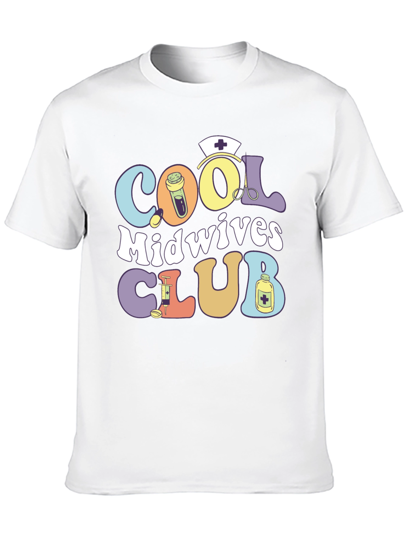 Cool Midwives Club T-Shirt: Retro Medical Design