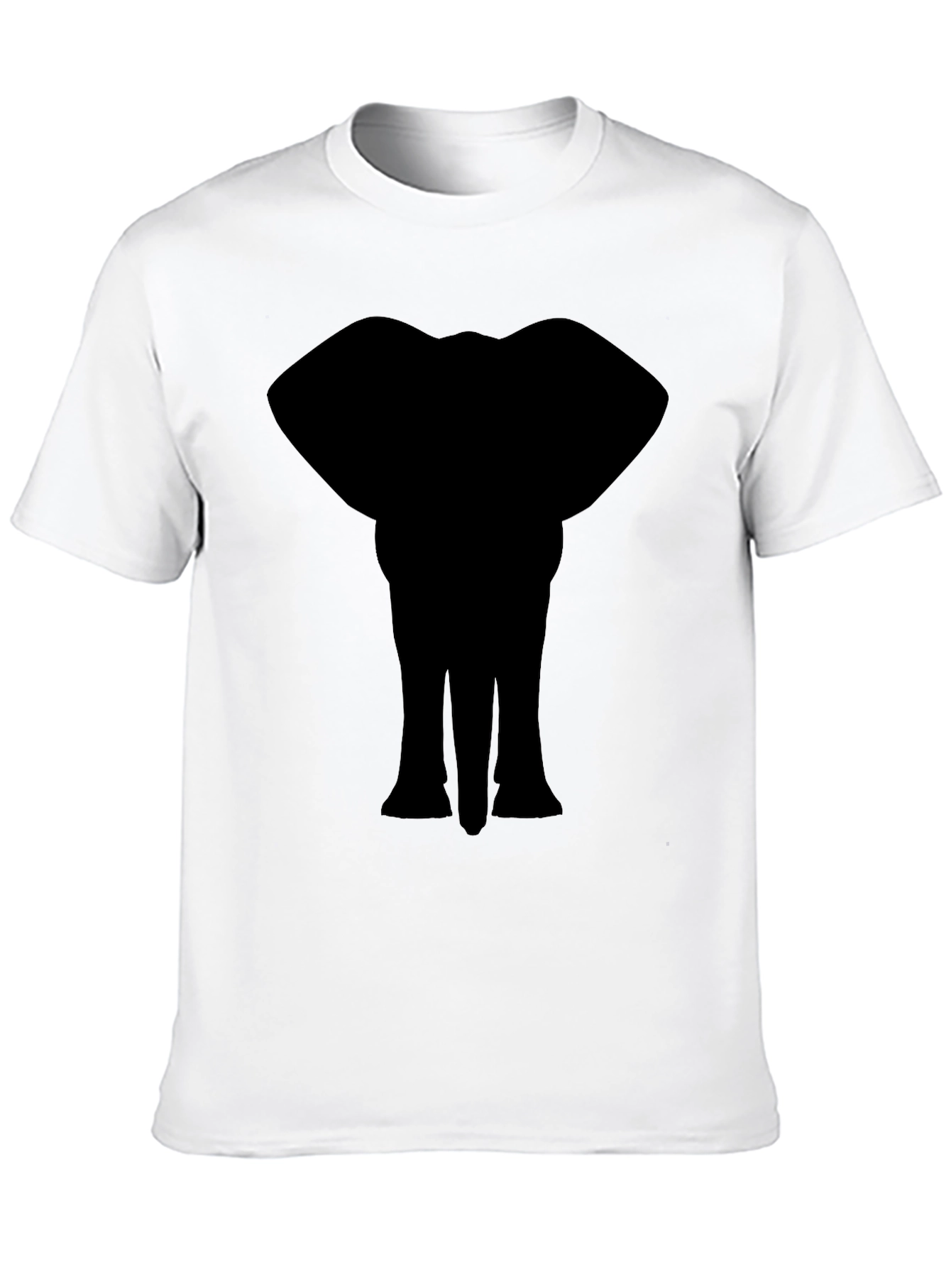 Elephant Silhouette Graphic Print T-Shirt