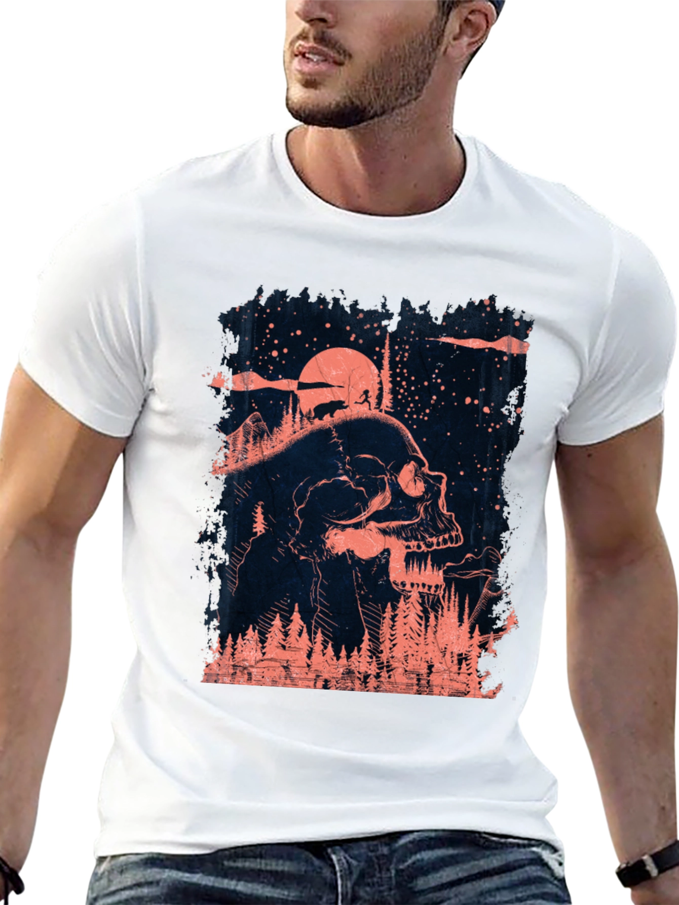 Skull & Forest Graphic T-Shirt