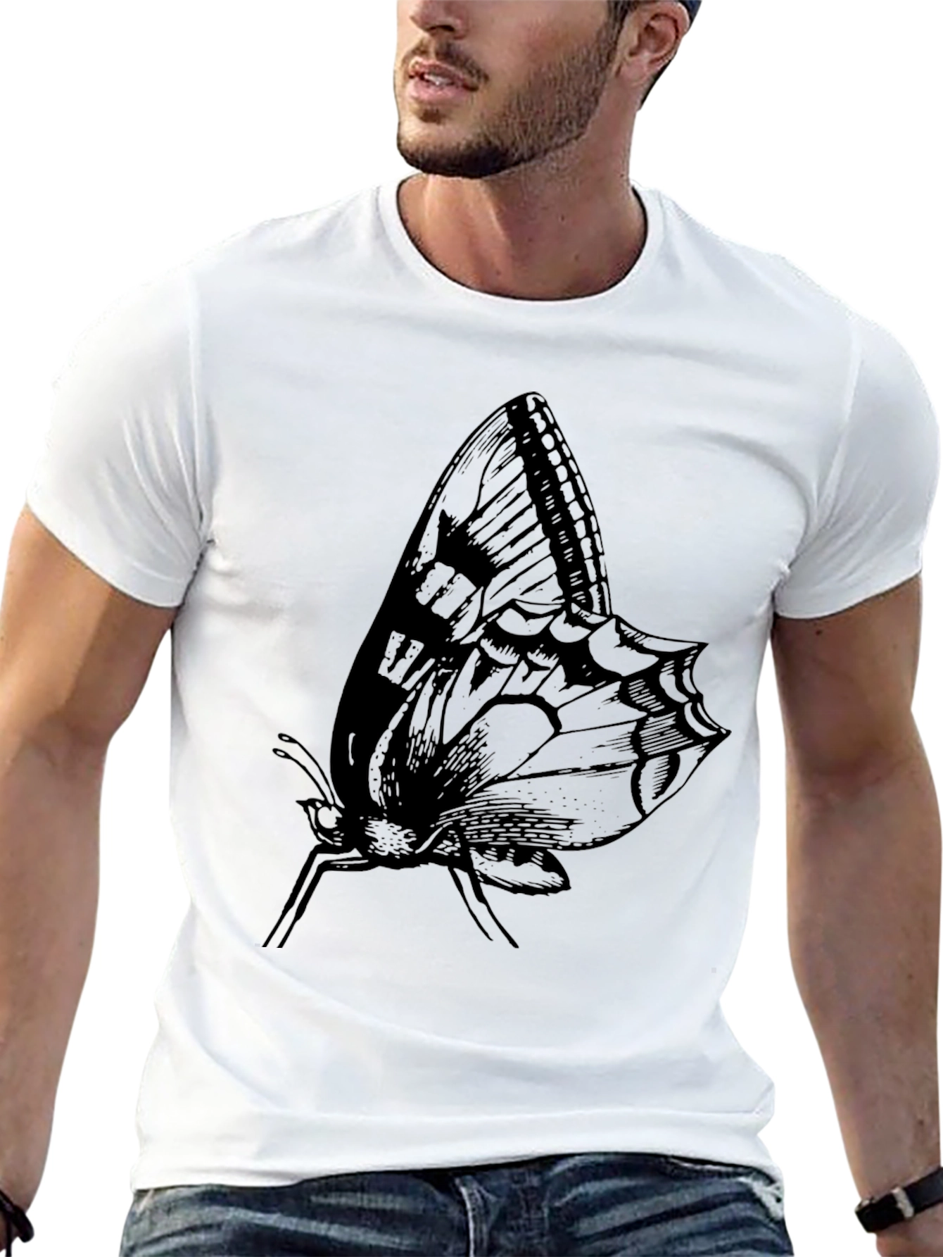 Butterfly Graphic Black T-Shirt