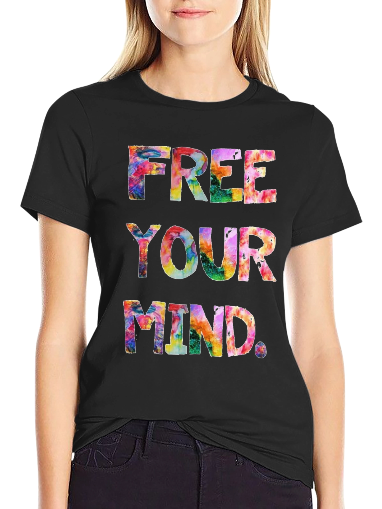 Free Your Mind Tie-Dye Graphic T-Shirt