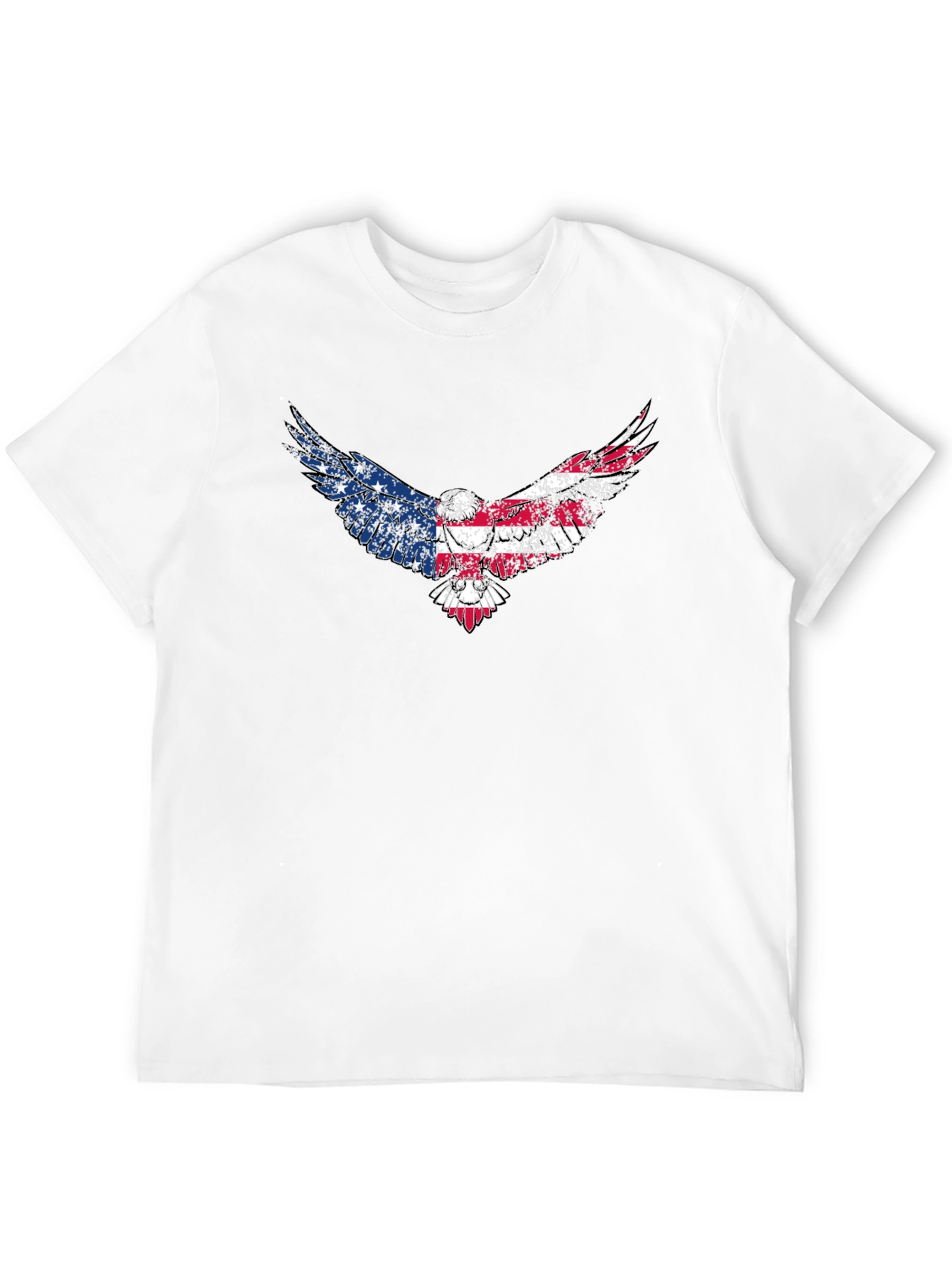 American Flag Eagle Graphic Tee - Patriotic Black T-Shirt