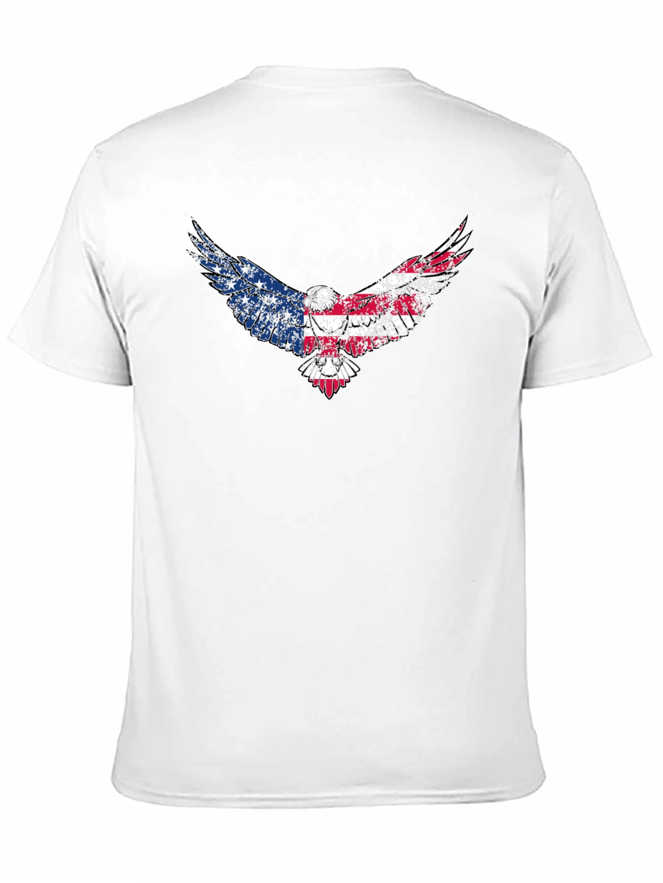 American Flag Eagle Graphic Tee - Patriotic Black T-Shirt