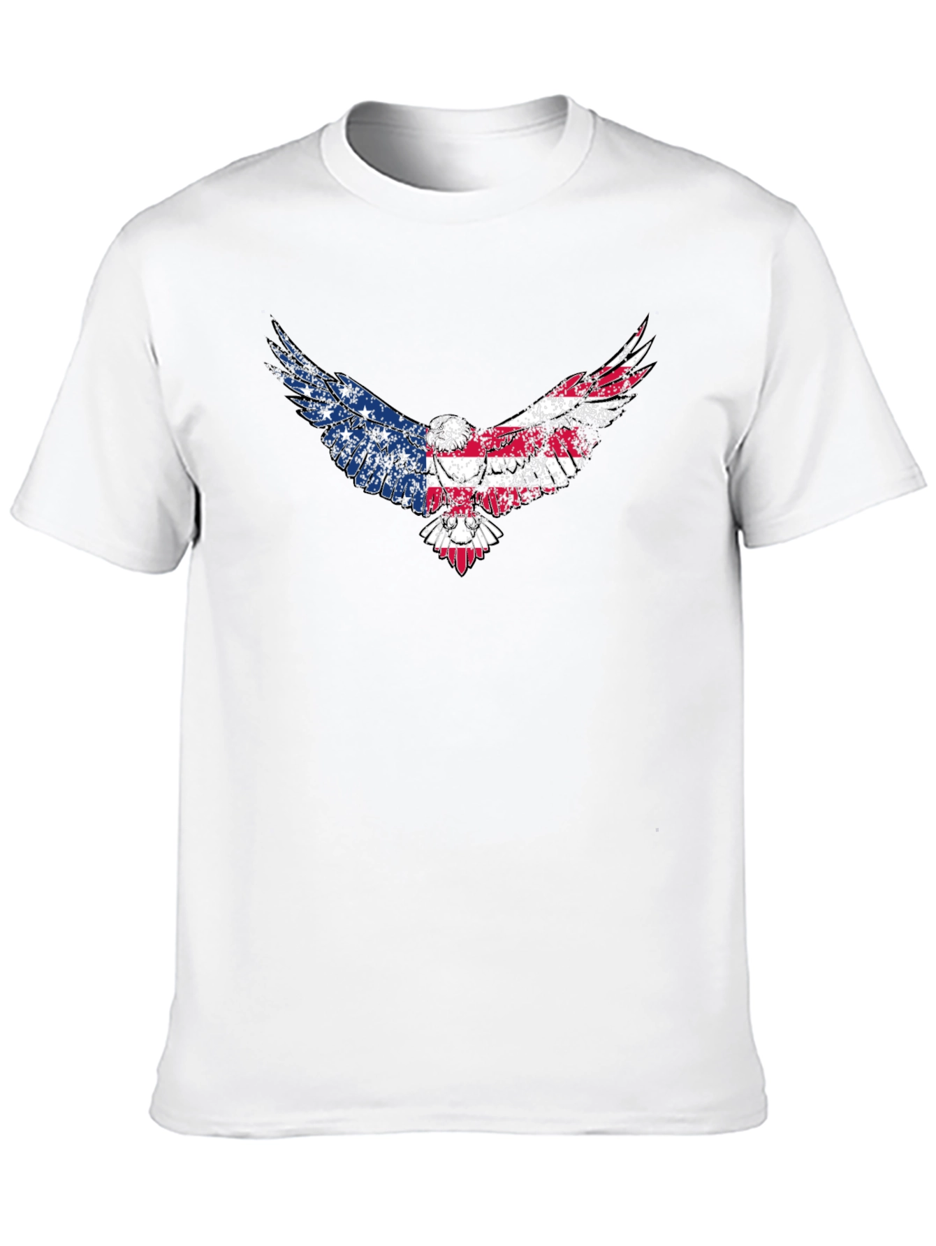 American Flag Eagle Graphic Tee - Patriotic Black T-Shirt