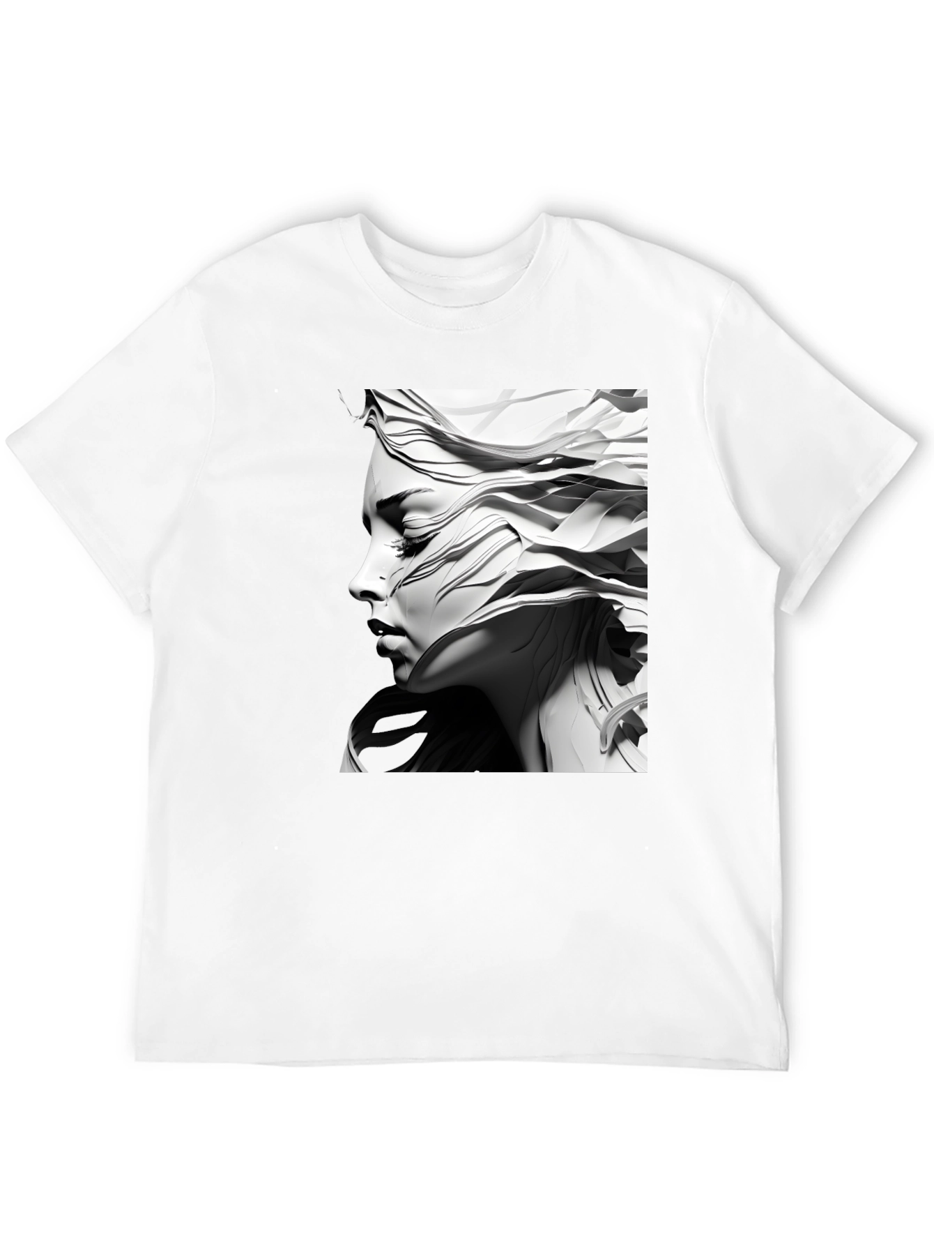Abstract Woman Graphic Tee - Modern Art T-Shirt