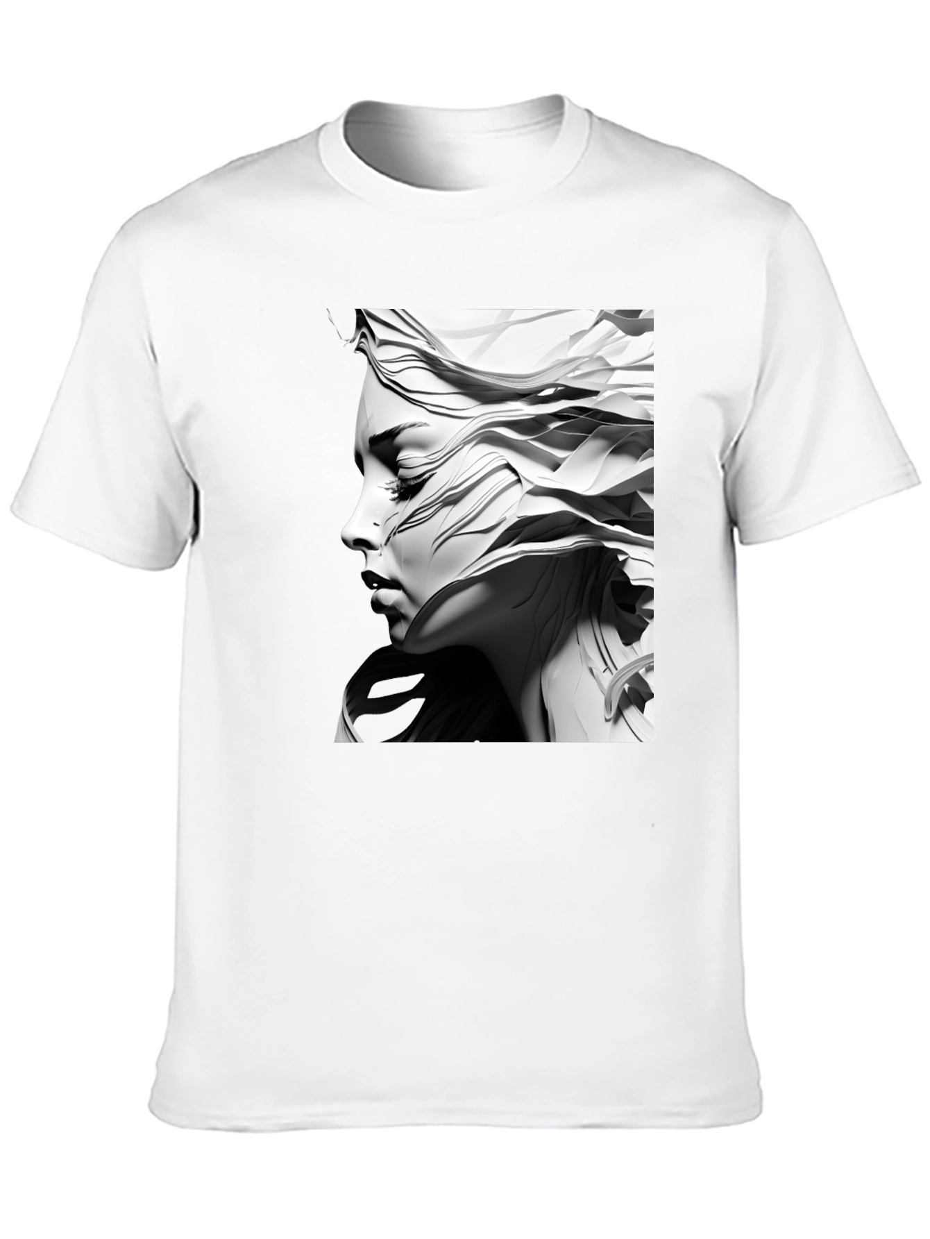 Abstract Woman Graphic Tee - Modern Art T-Shirt