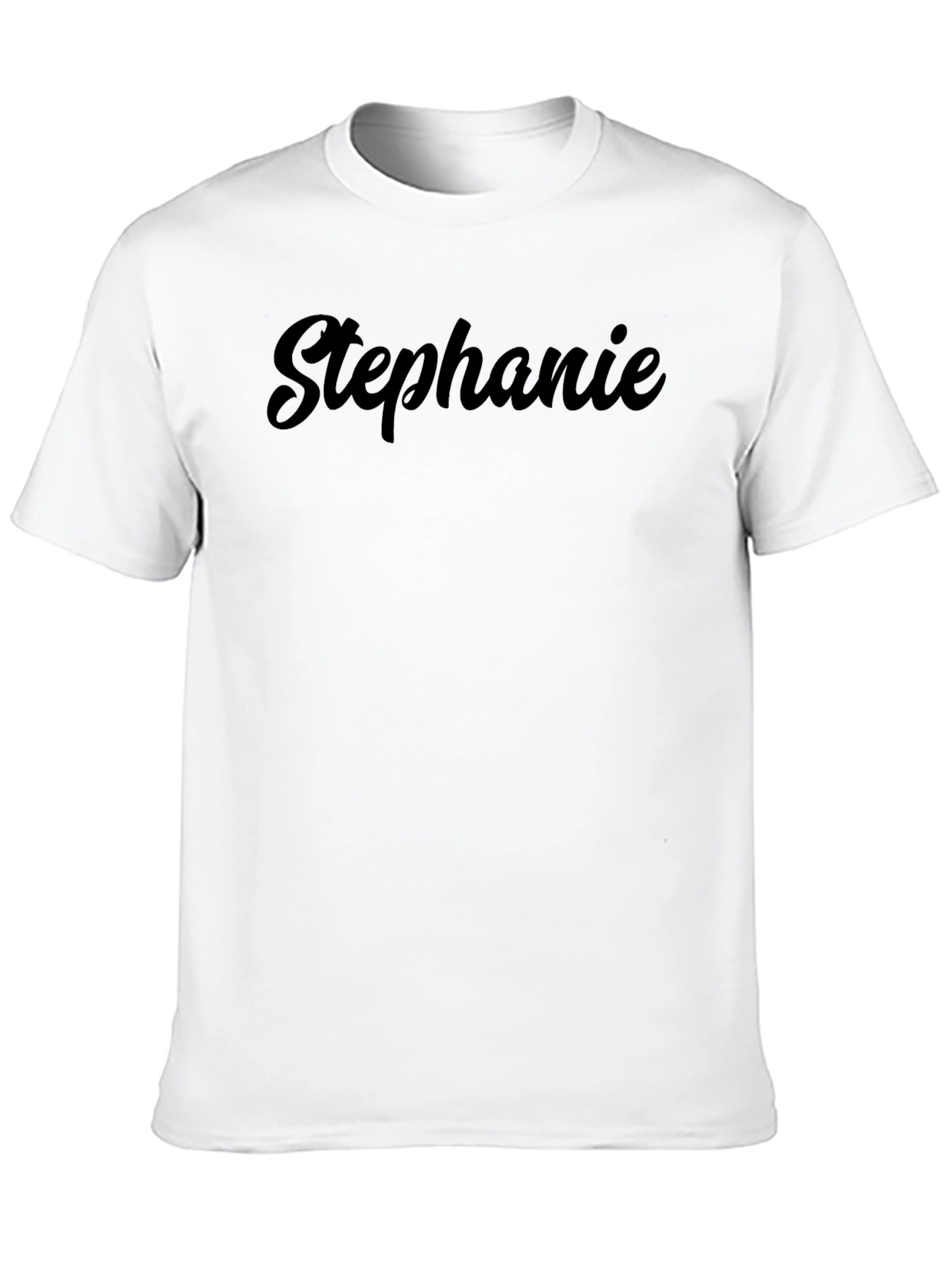 Stephanie Custom Name Black T-Shirt