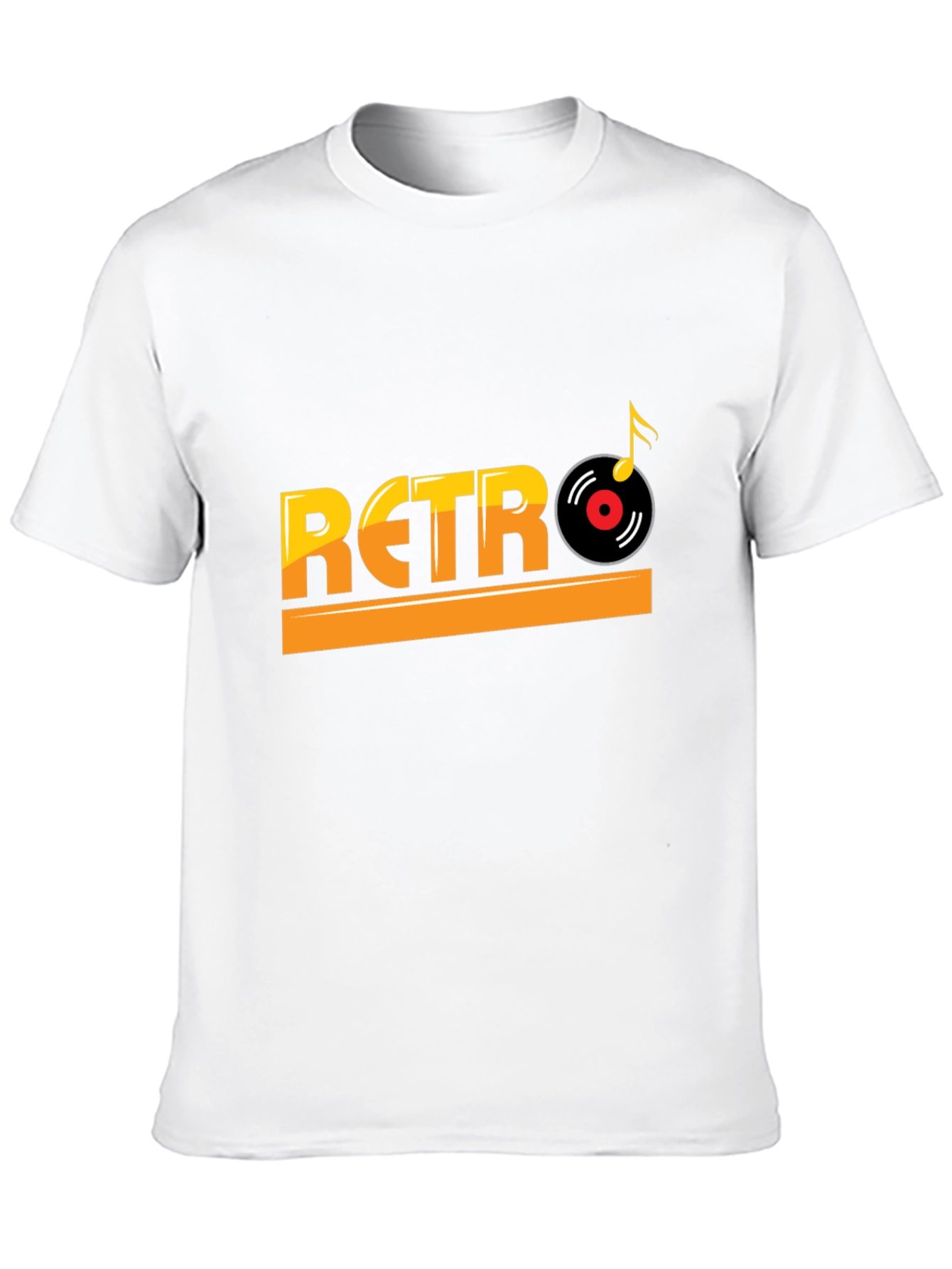 Retro Music Style Black T-Shirt