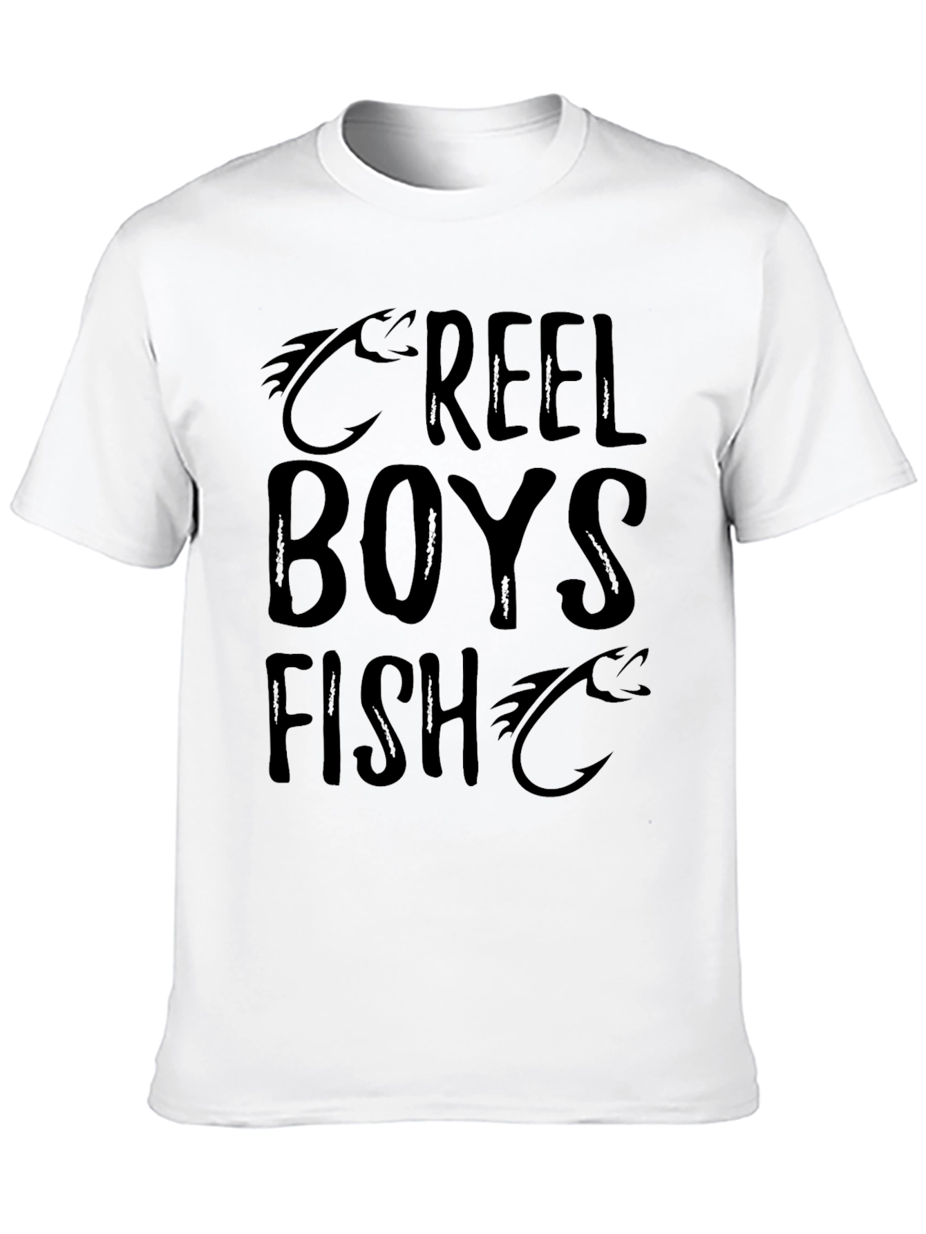 Reel Boys Fish Graphic Tee - Black Casual T-Shirt