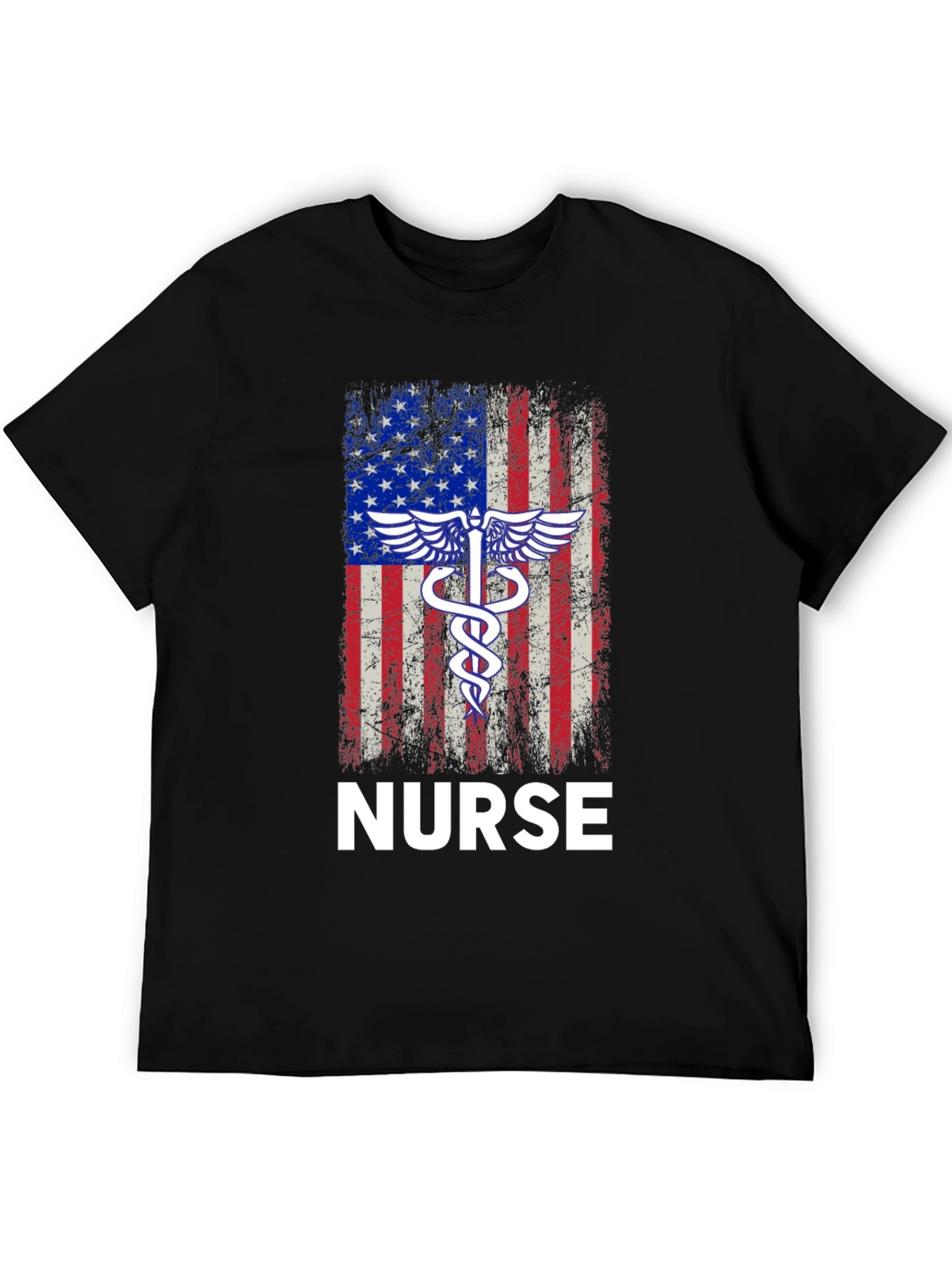 American Flag Nurse T-Shirt - Patriotic RN Apparel
