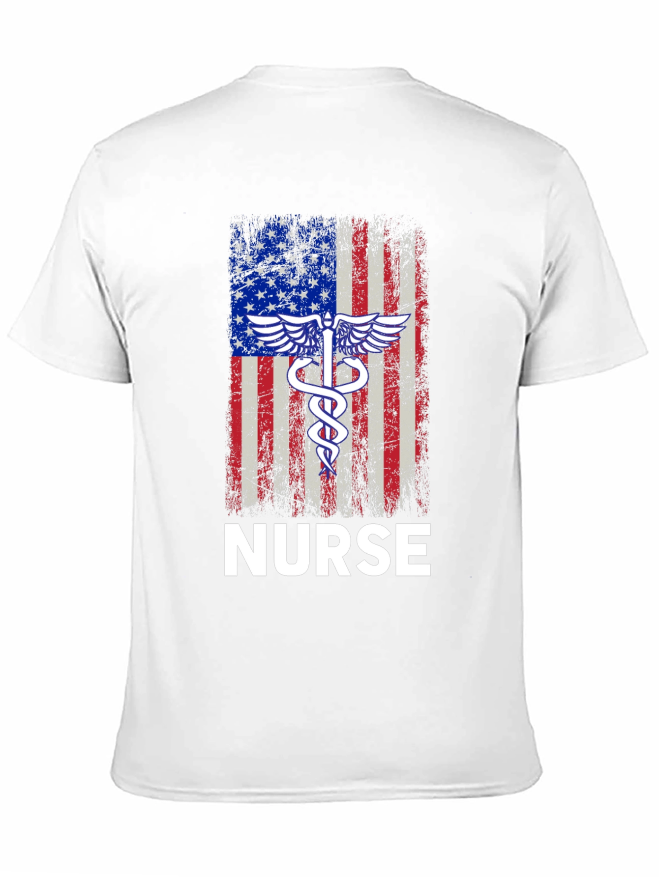American Flag Nurse T-Shirt - Patriotic RN Apparel
