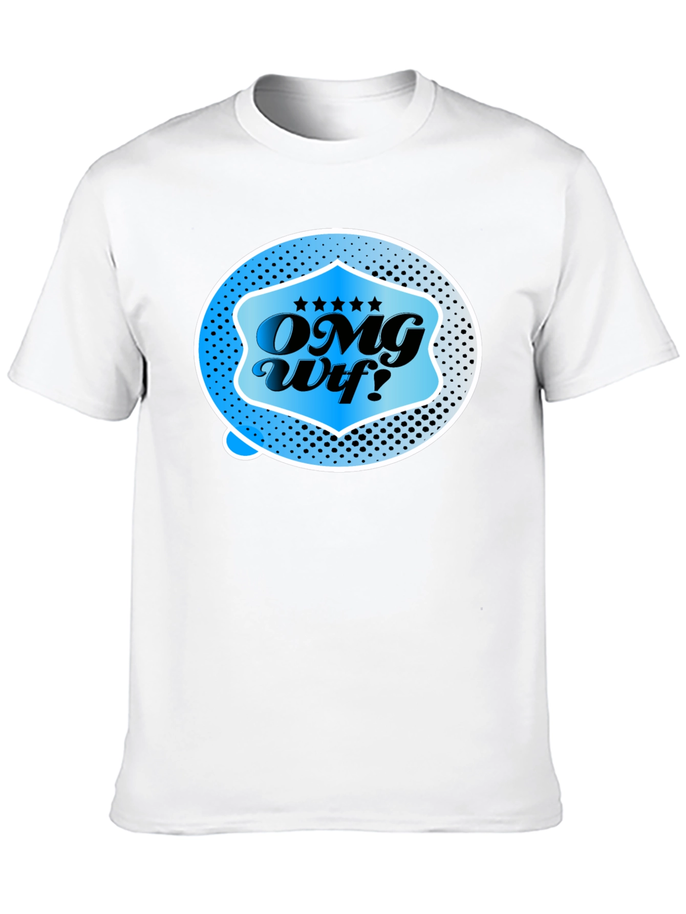 OMG Wtf! Graphic T-Shirt - Black Casual Tee