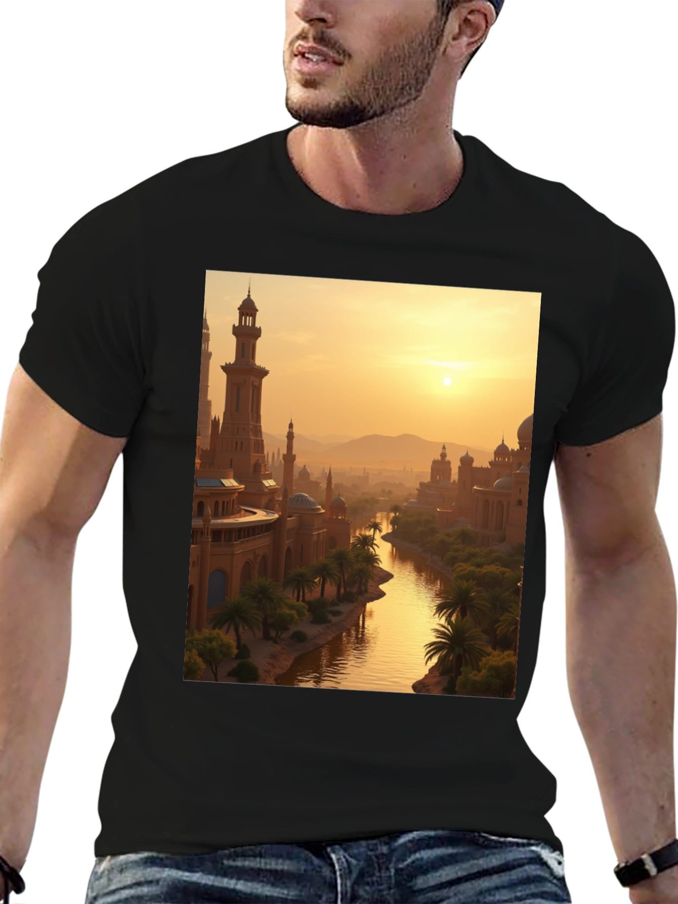 Exotic Cityscape Graphic Tee