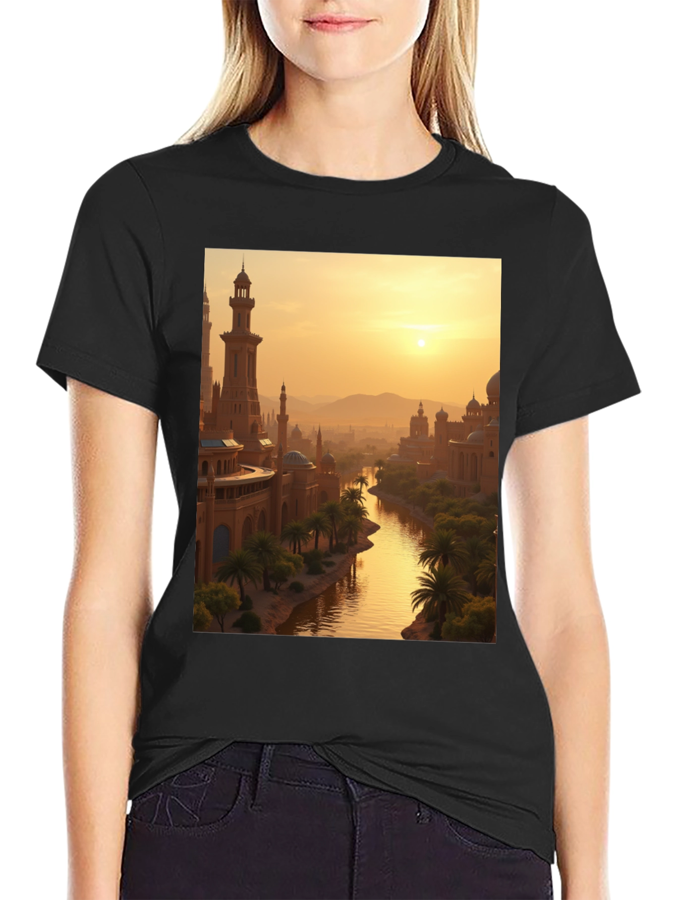 Exotic Cityscape Graphic Tee
