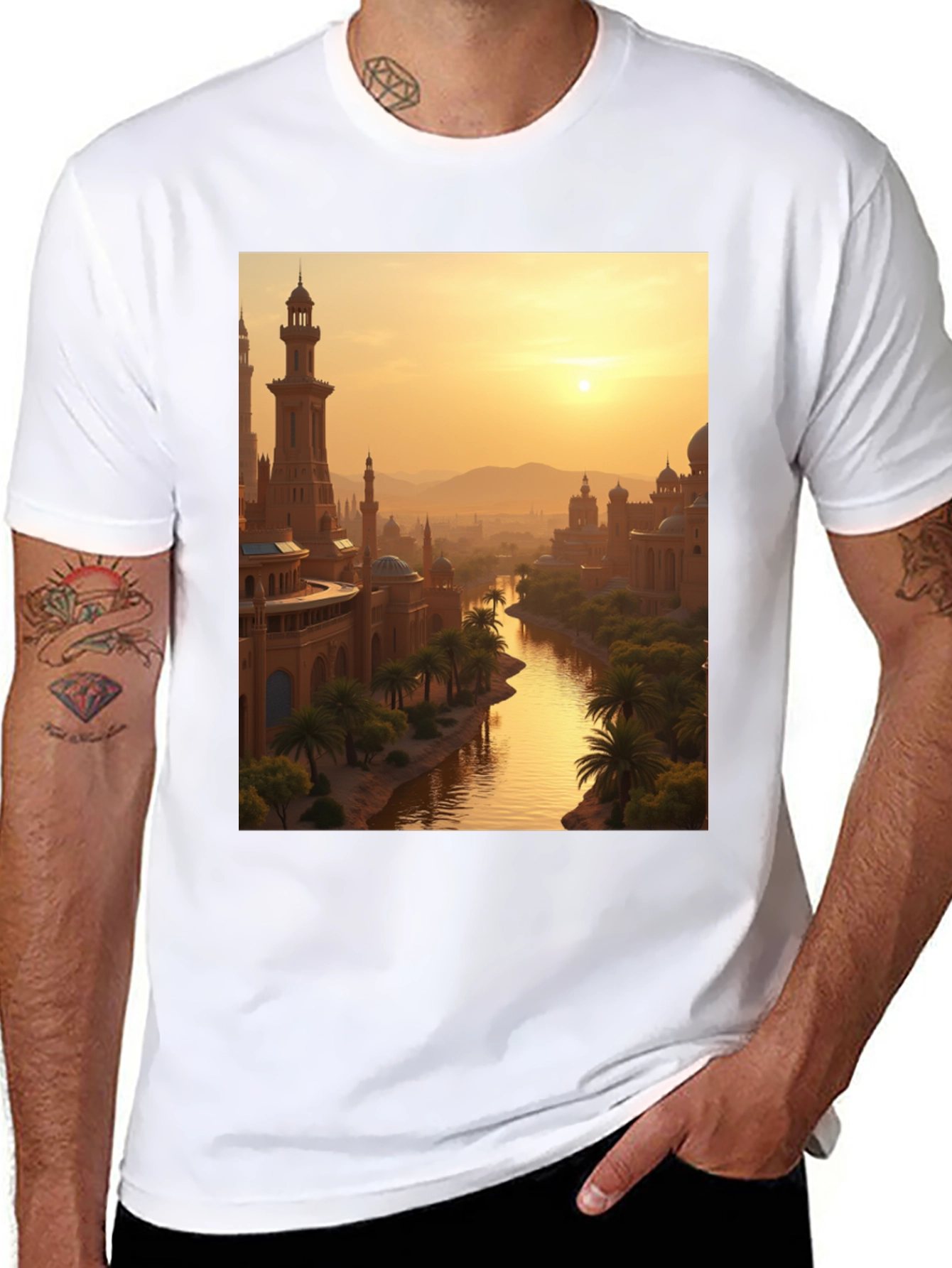 Exotic Cityscape Graphic Tee