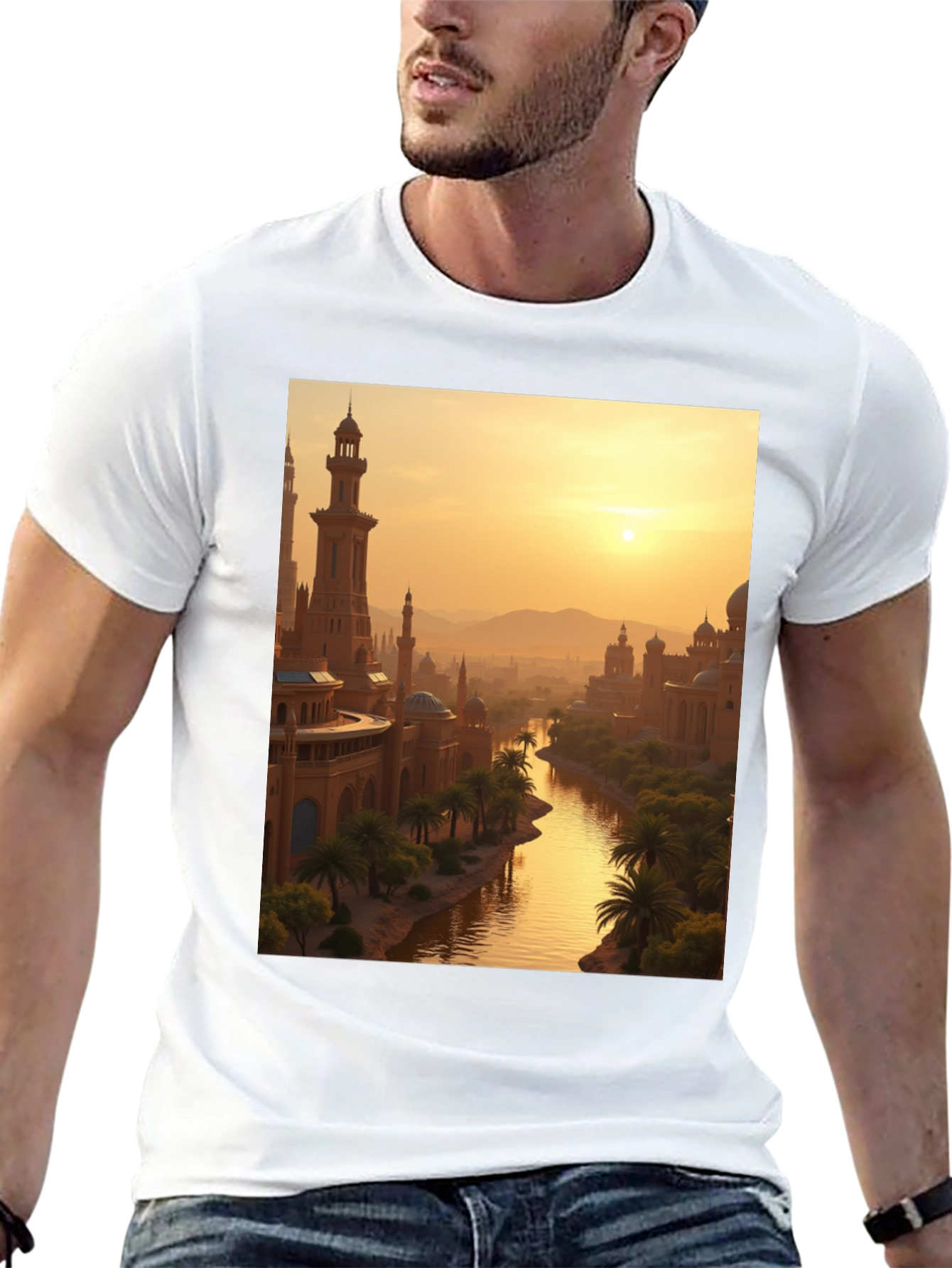 Exotic Cityscape Graphic Tee