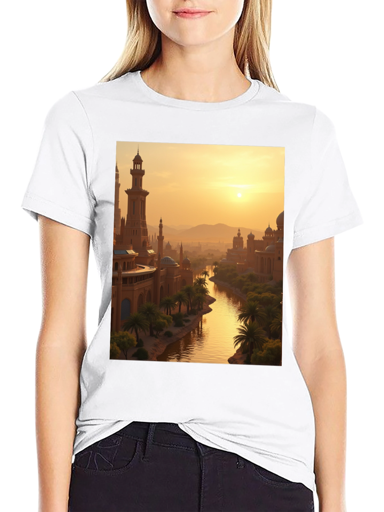 Exotic Cityscape Graphic Tee