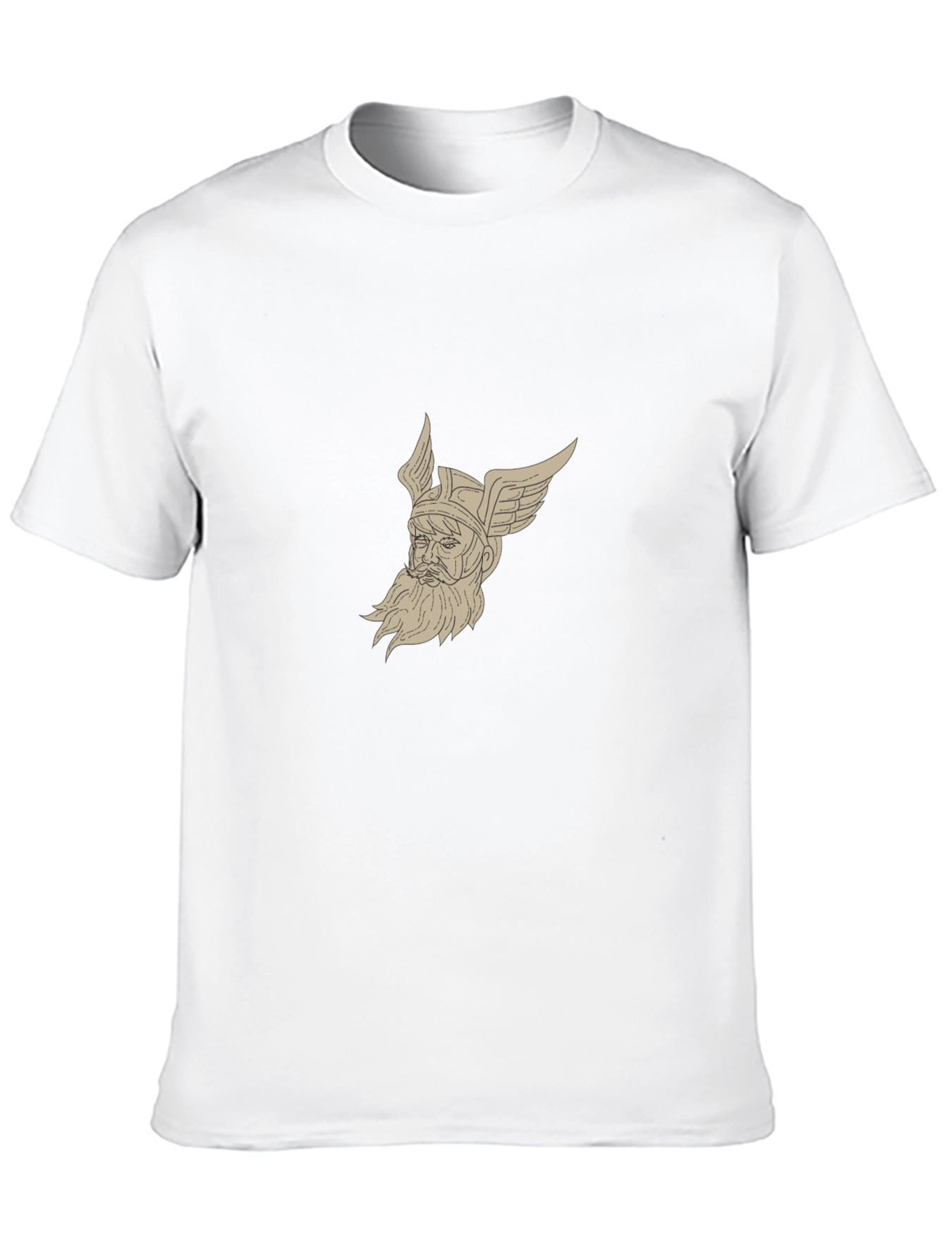 Viking Warrior Graphic Tee - Black Cotton Blend