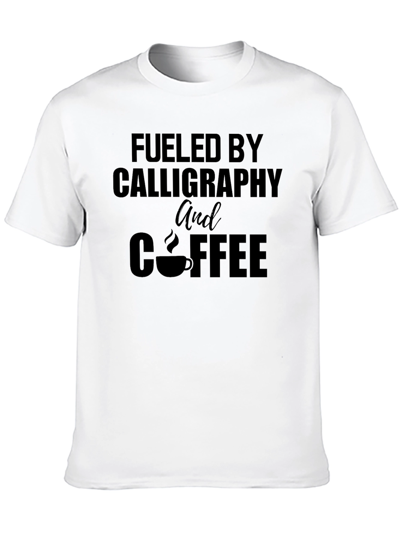 Calligraphy and Coffee Graphic T-Shirt