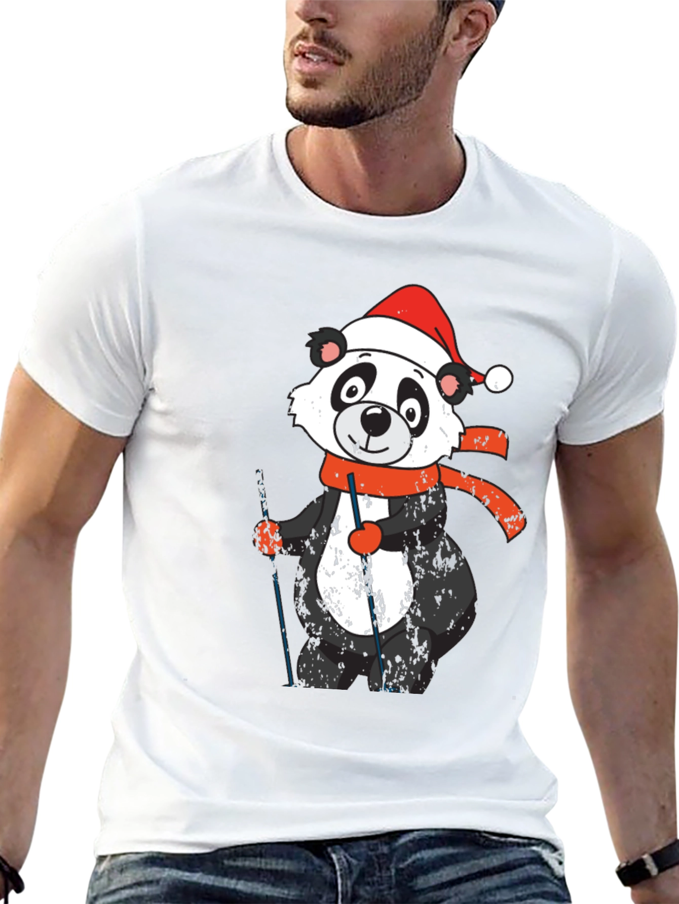 Festive Panda T-Shirt - Holiday Fun!