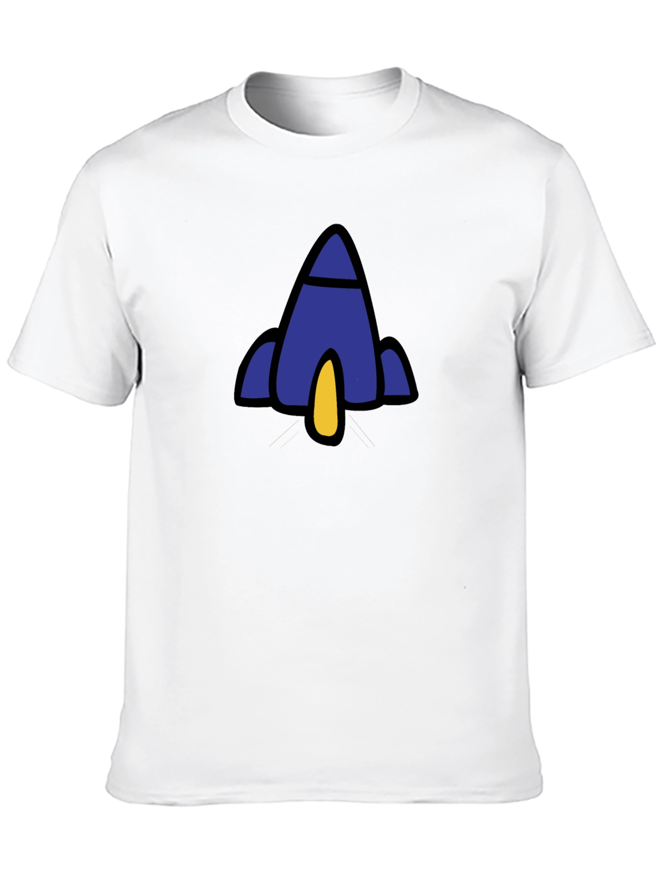 Rocket Graphic Black T-Shirt - Soft Cotton Blend