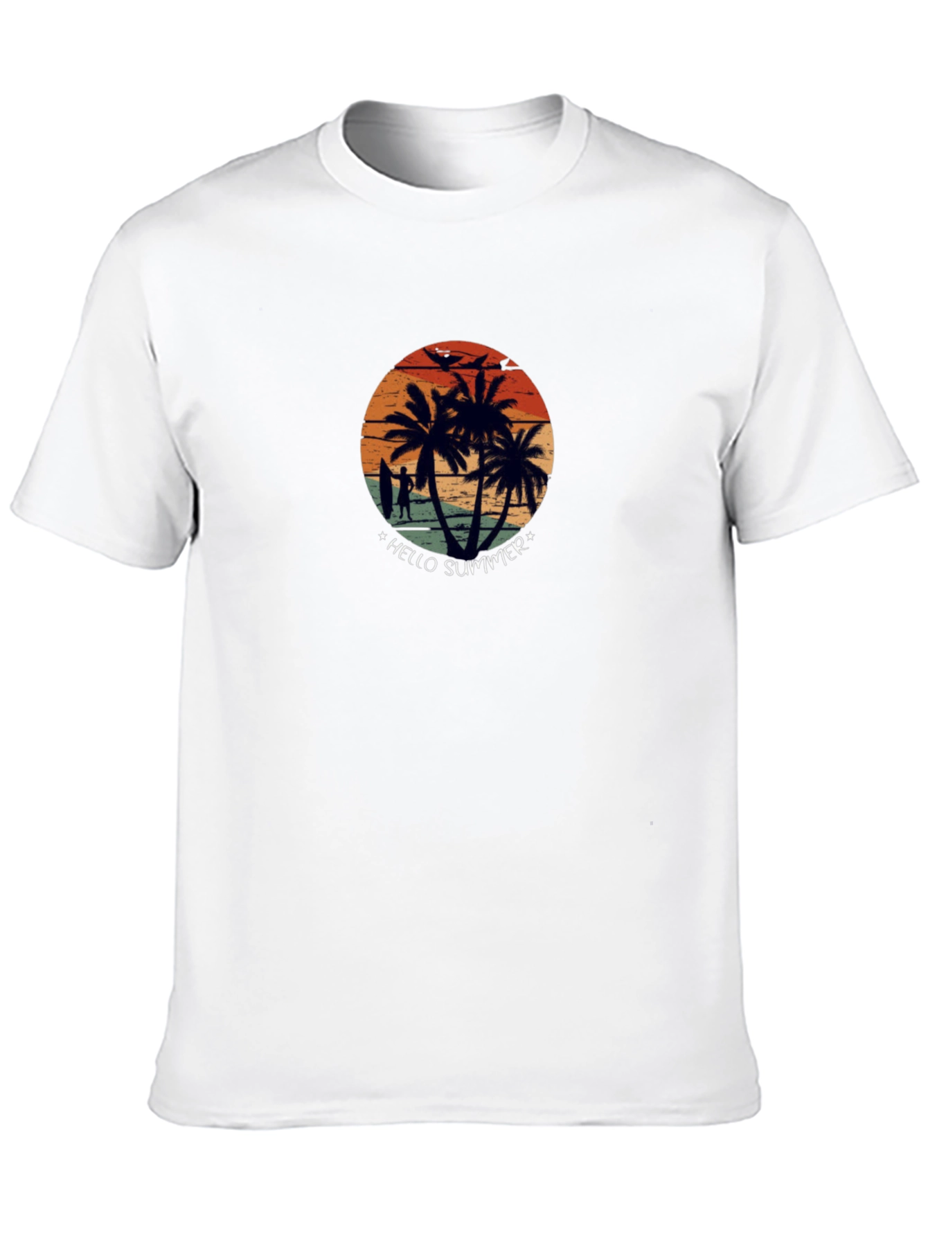 Hello Summer Beach Vibes Graphic Tee