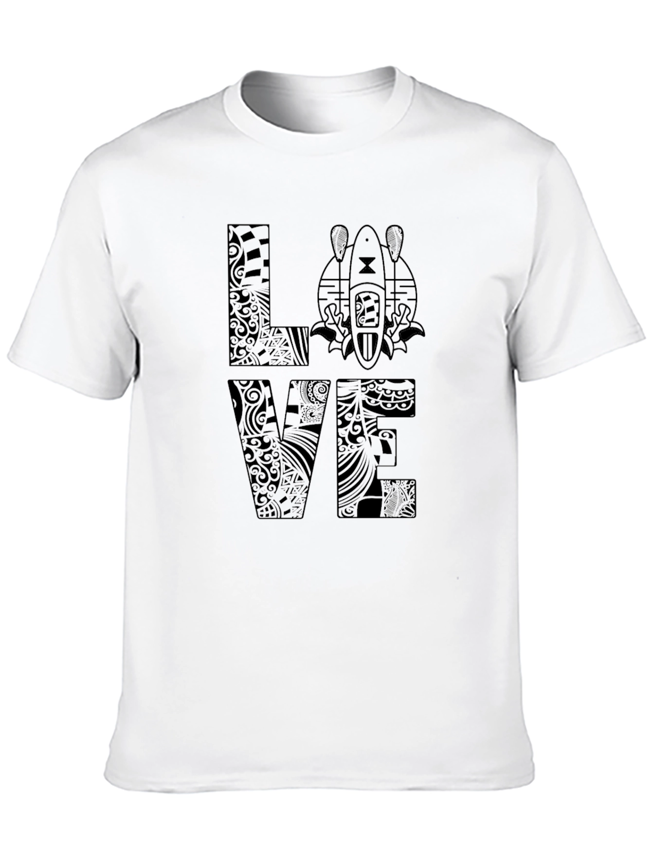 Tribal Tattoo LOVE Kayak T-Shirt