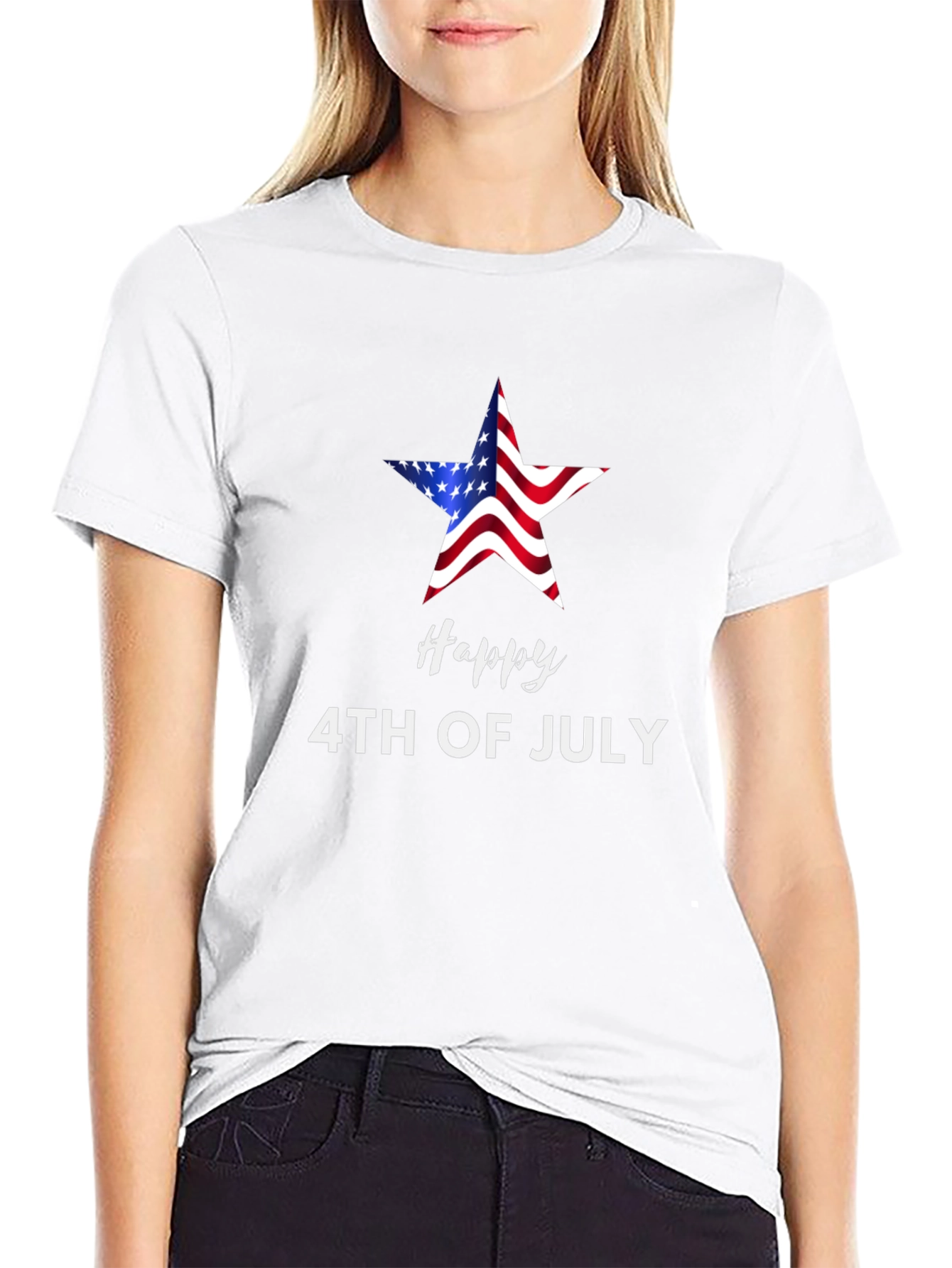 Happy 4th of July Star Graphic T-Shirt