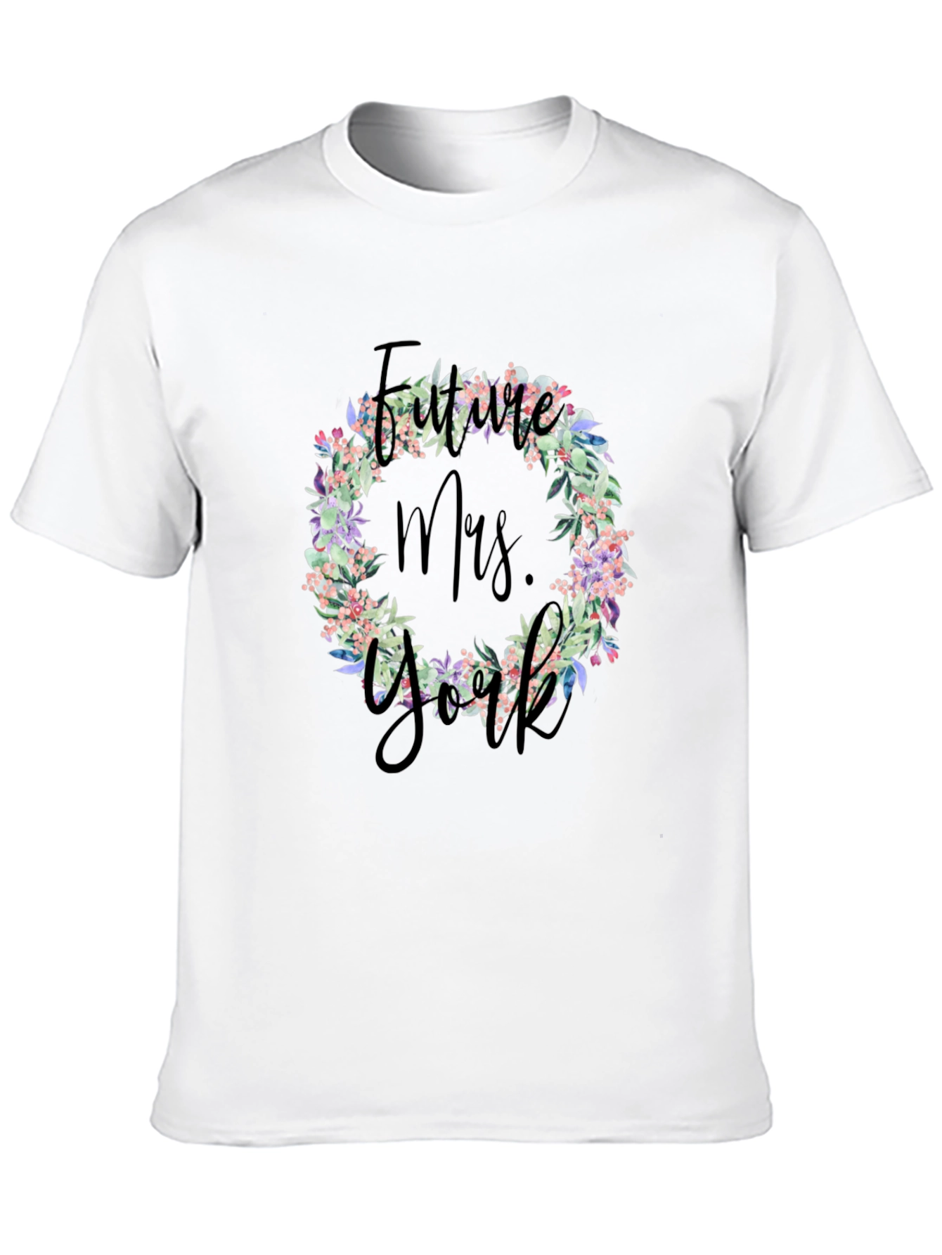 Future Mrs. Floral Wreath T-Shirt