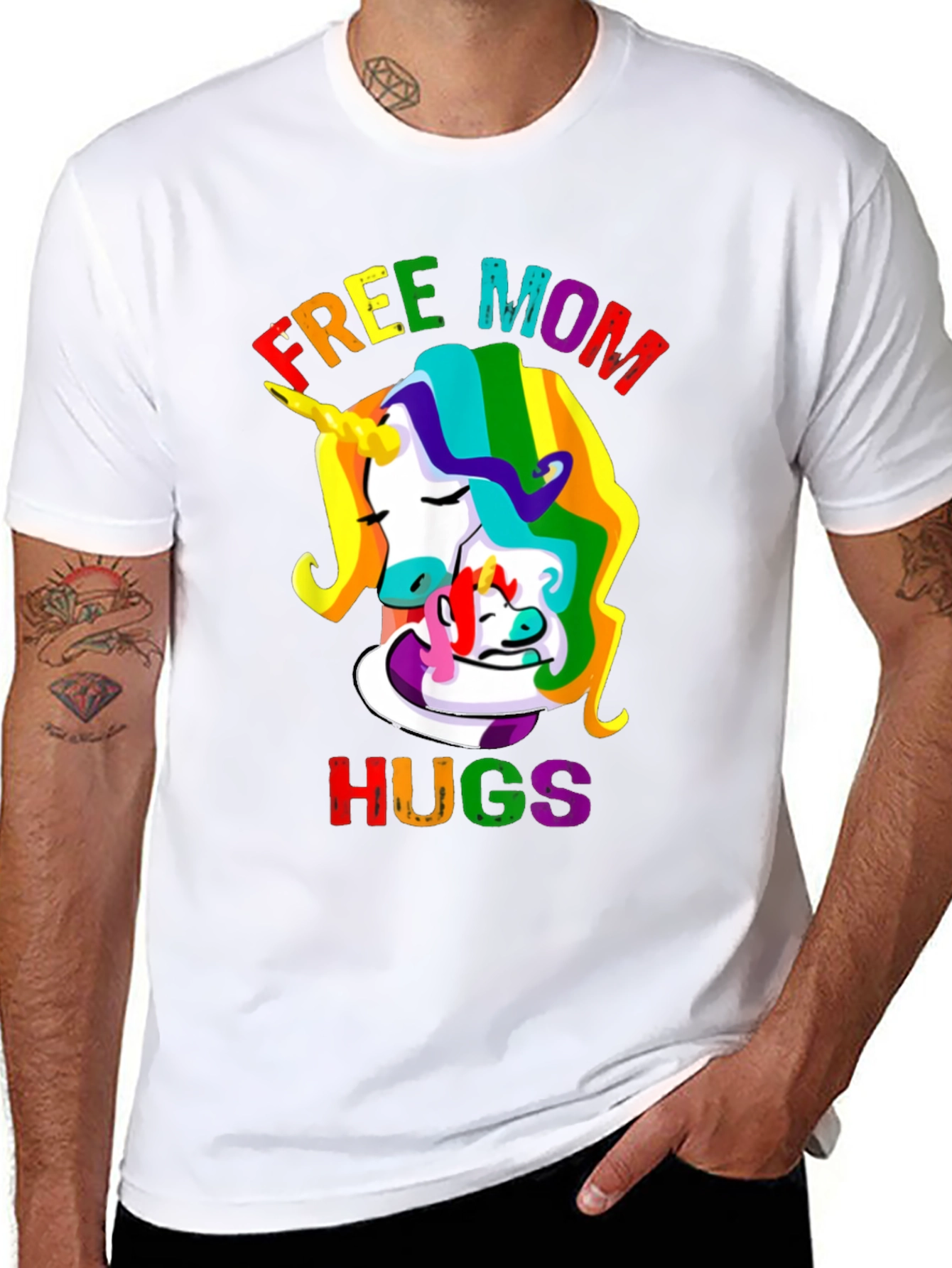 Free Mom Hugs Unicorn T-Shirt