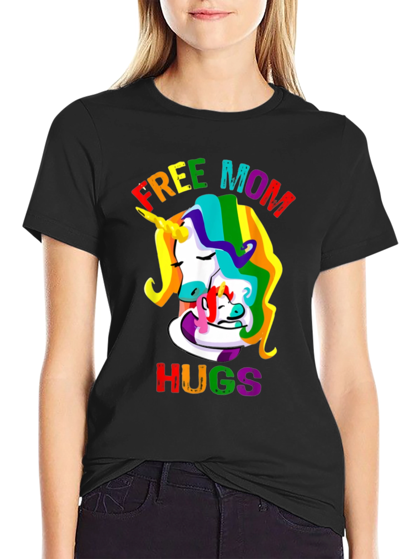 Free Mom Hugs Unicorn T-Shirt