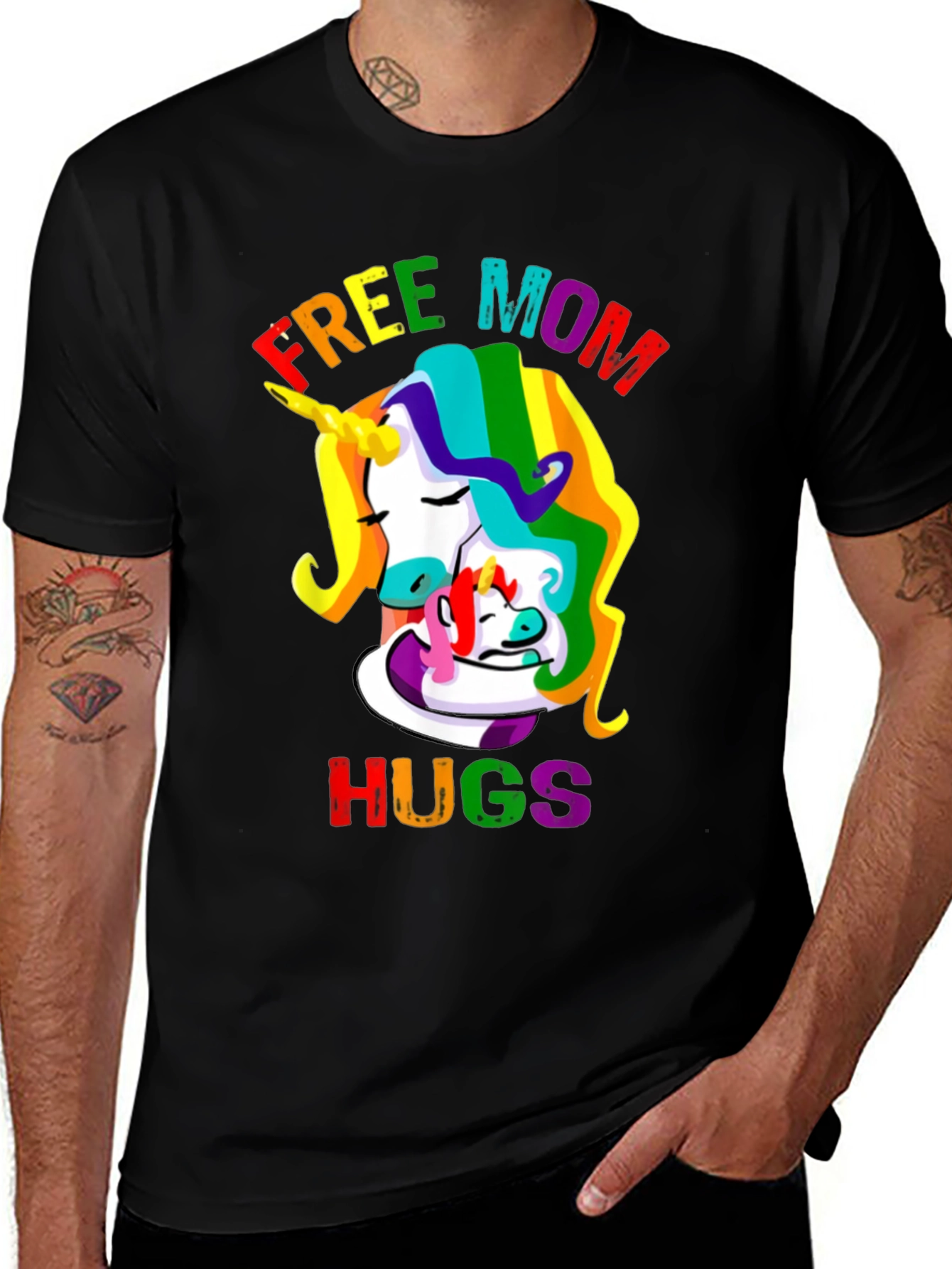 Free Mom Hugs Unicorn T-Shirt