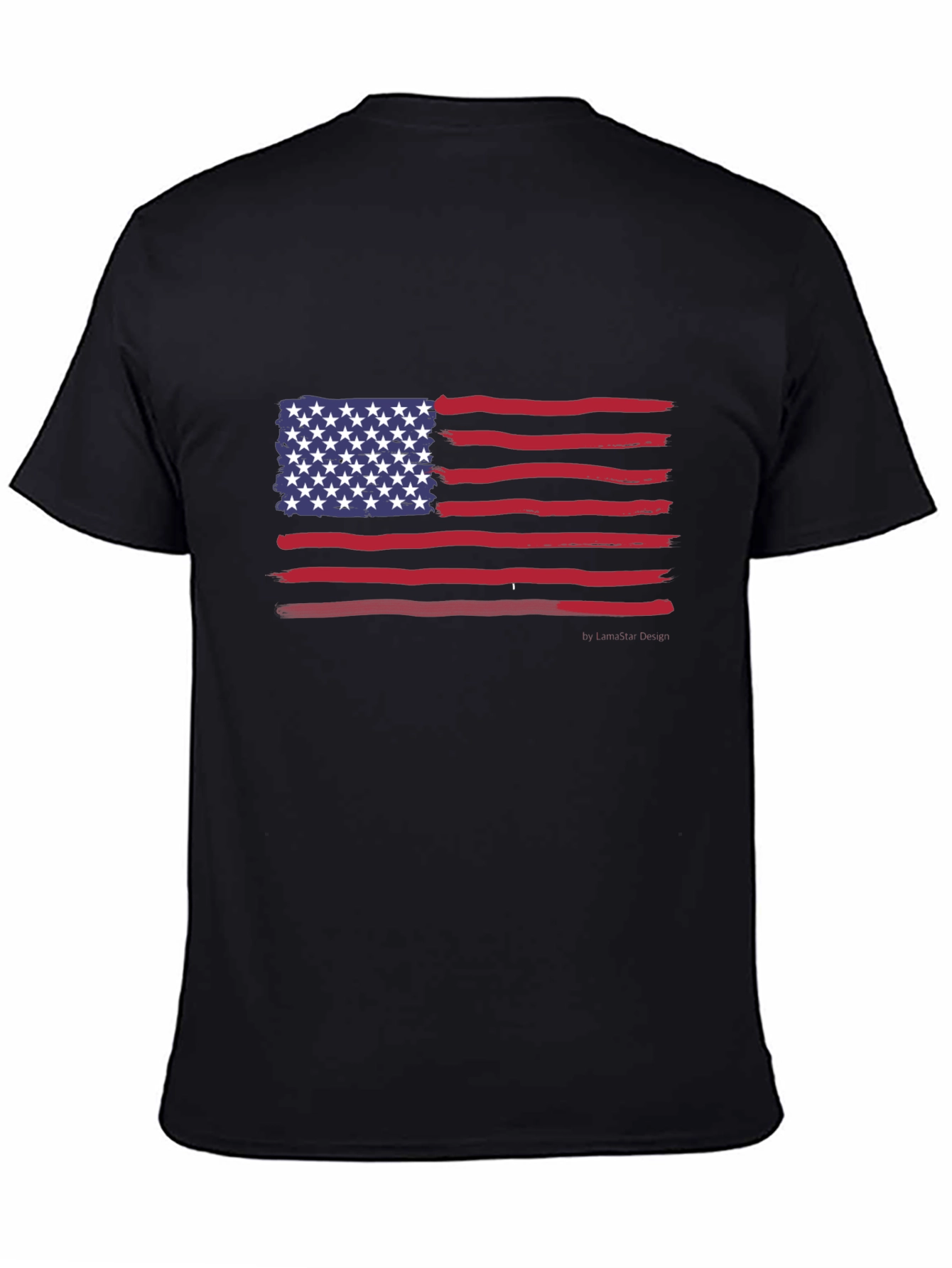 American Flag Graphic Print T-Shirt