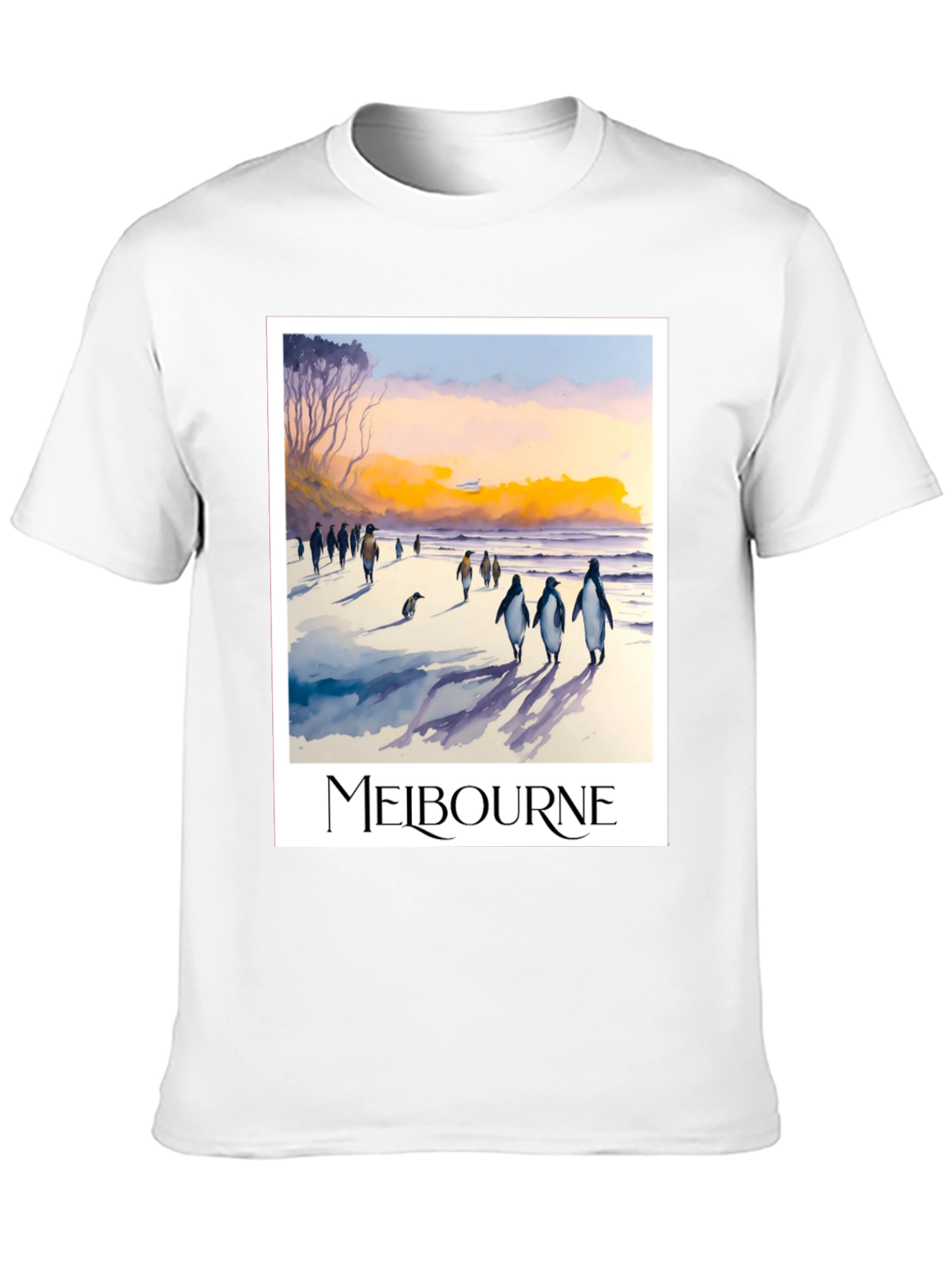 Melbourne Penguin Beach Black T-Shirt