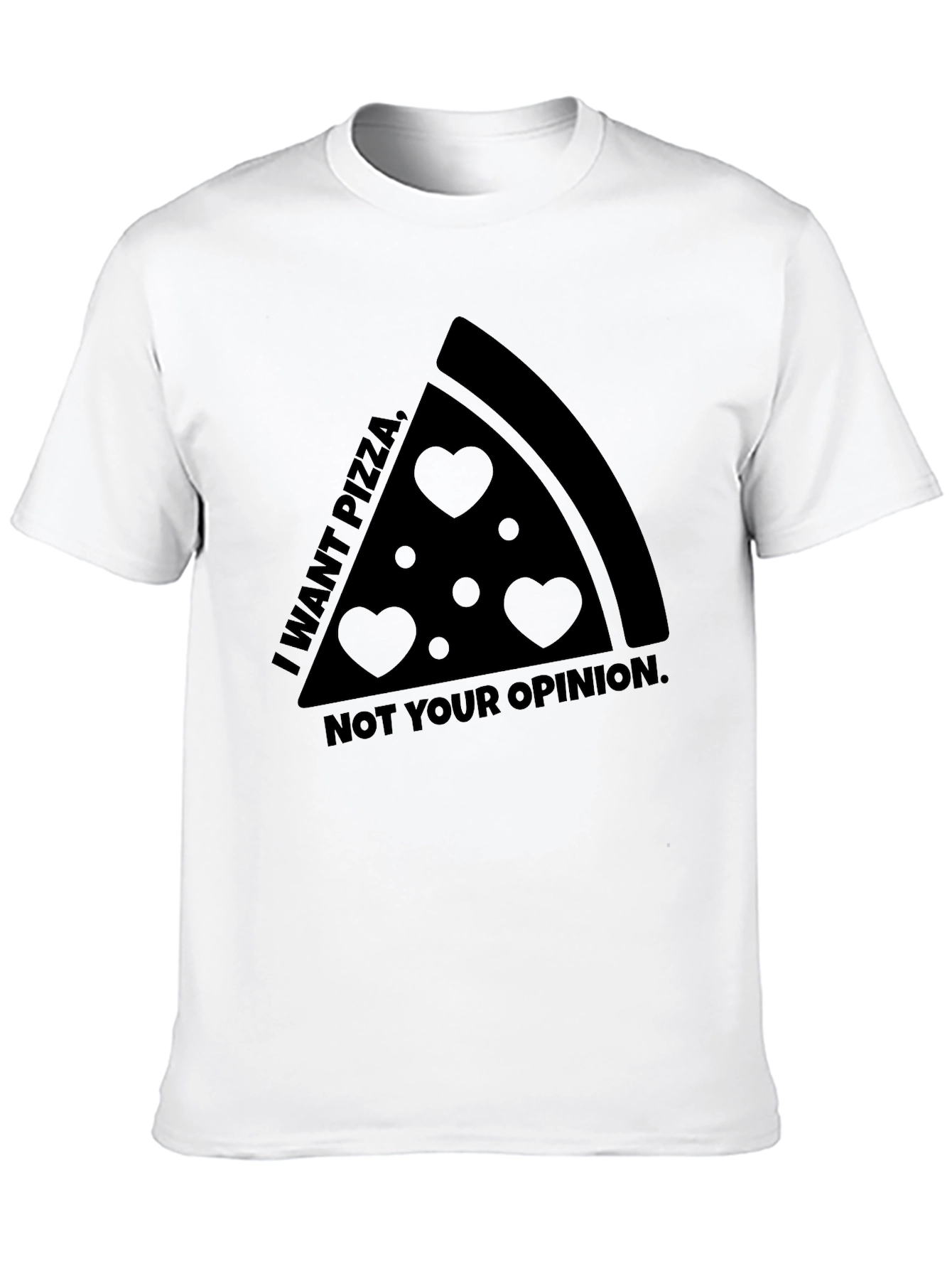 Pizza Lover Graphic Tee - I Want Pizza T-Shirt