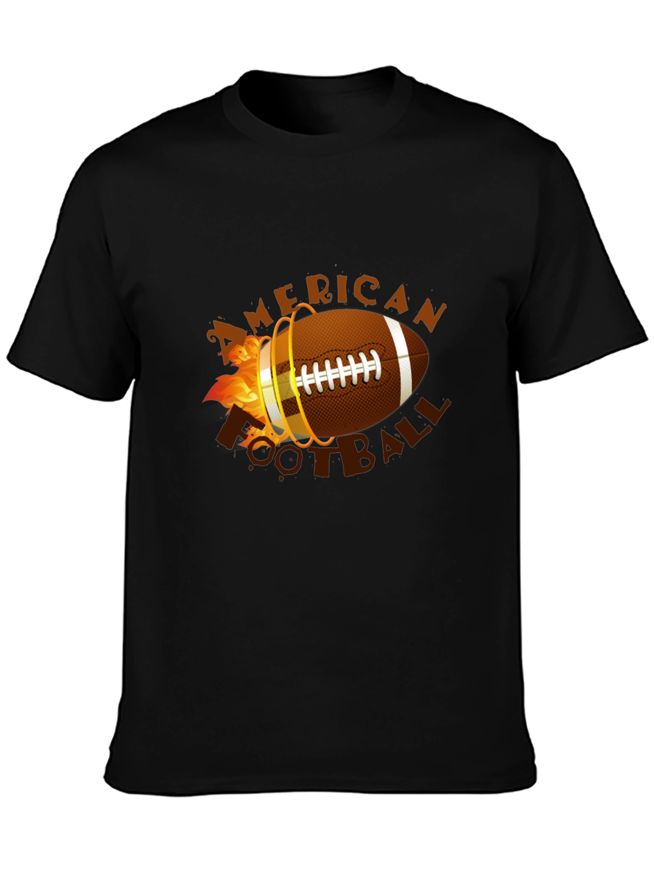American Football T-Shirt - Flaming Ball Design
