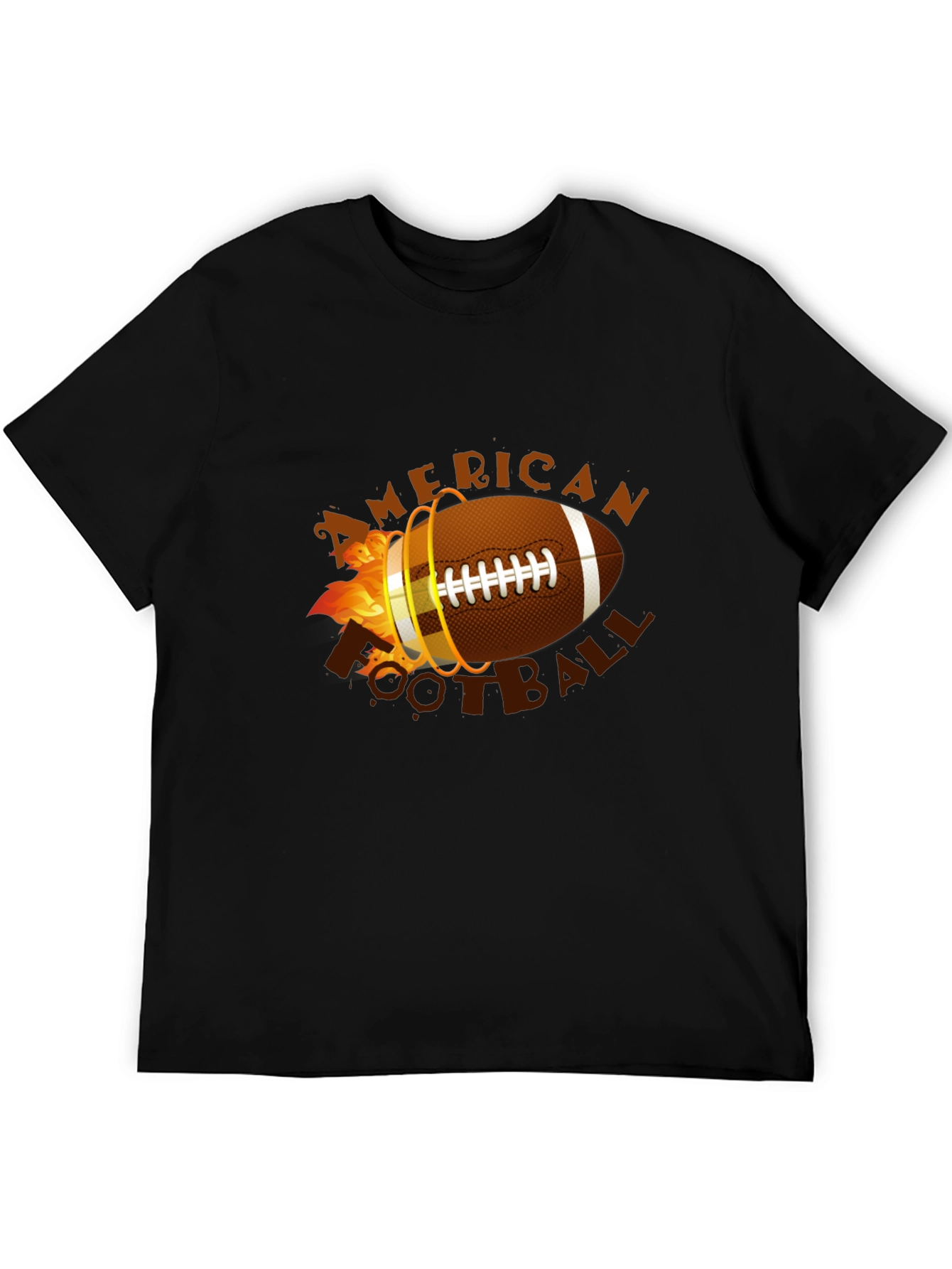 American Football T-Shirt - Flaming Ball Design