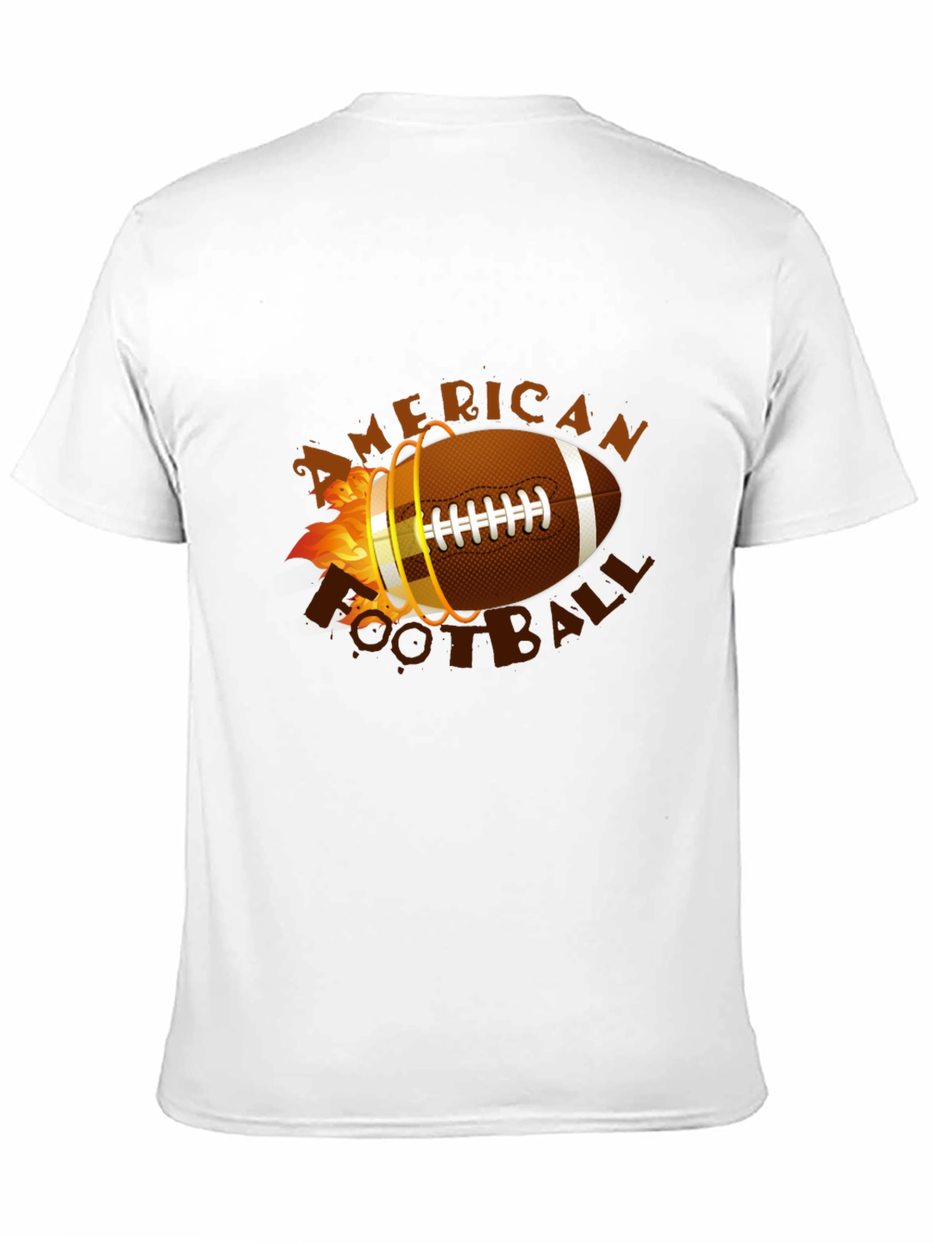 American Football T-Shirt - Flaming Ball Design