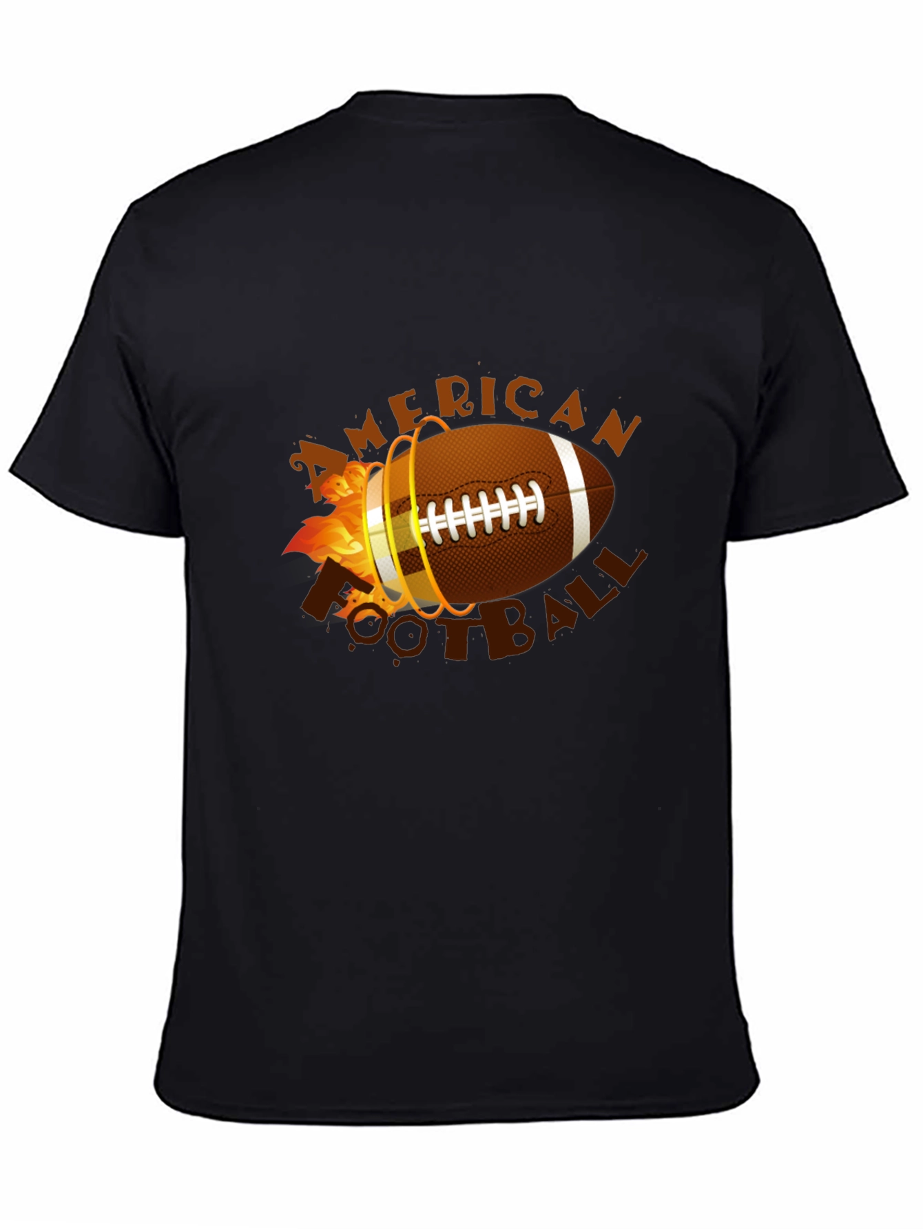 American Football T-Shirt - Flaming Ball Design