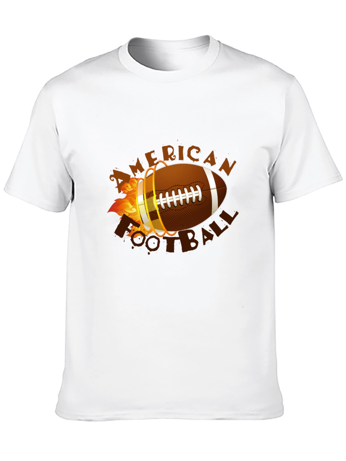 American Football T-Shirt - Flaming Ball Design