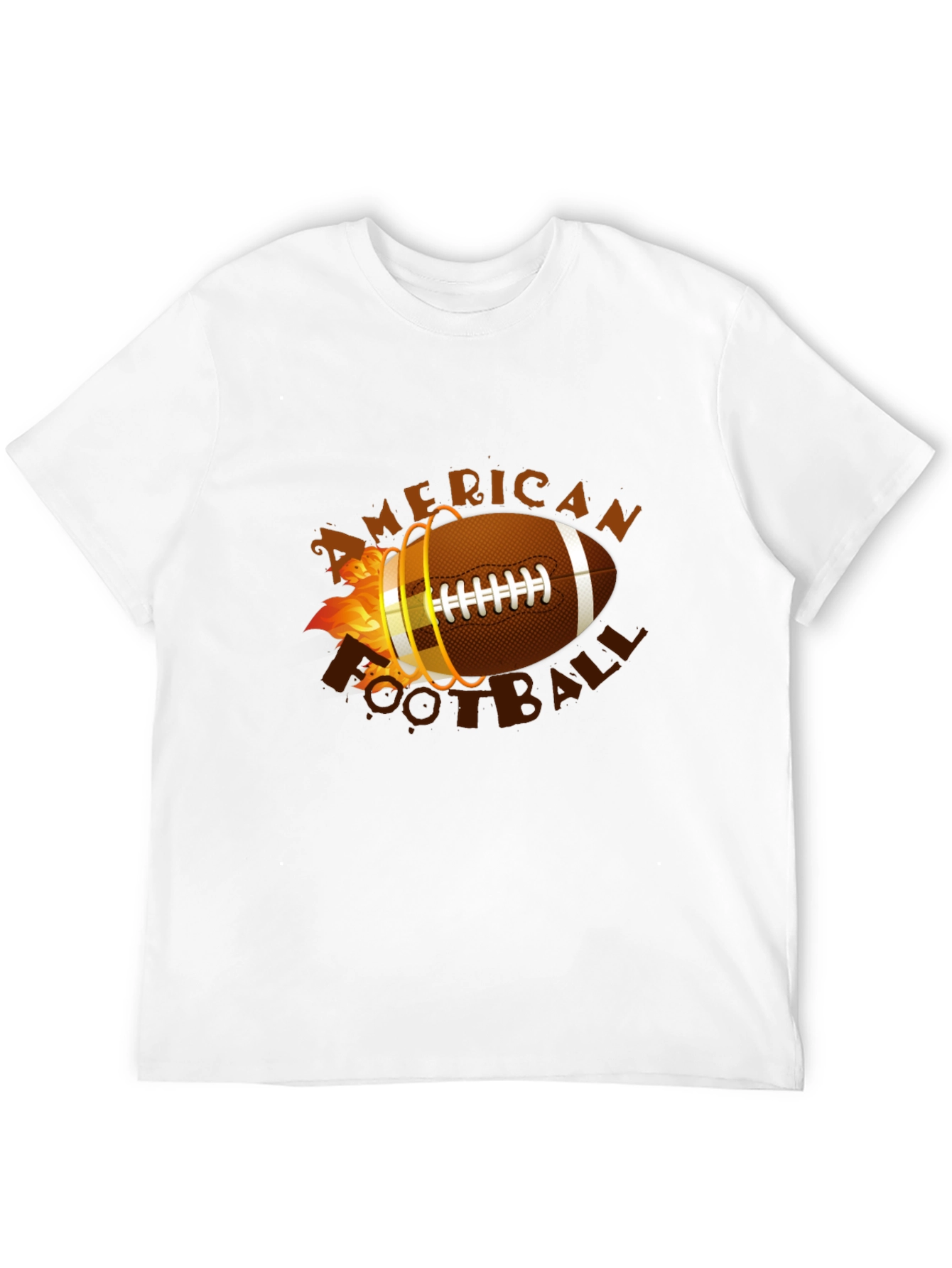 American Football T-Shirt - Flaming Ball Design