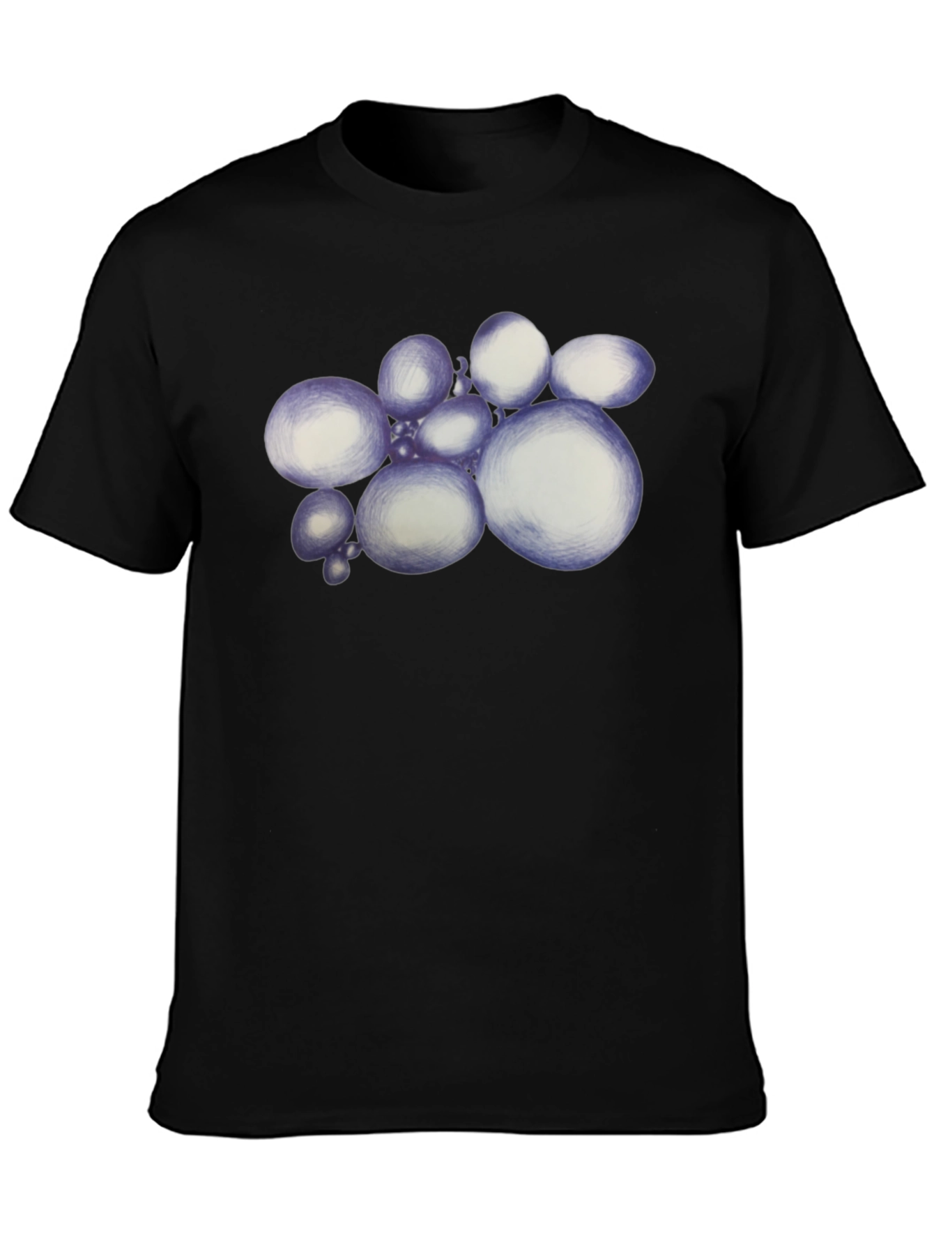 Abstract Spheres Graphic Black T-Shirt