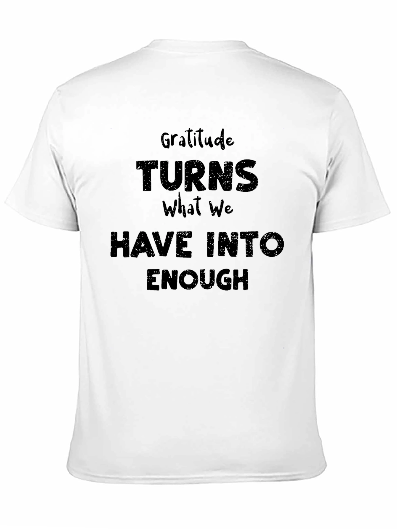 Gratitude Graphic Tee - Black Cotton Blend