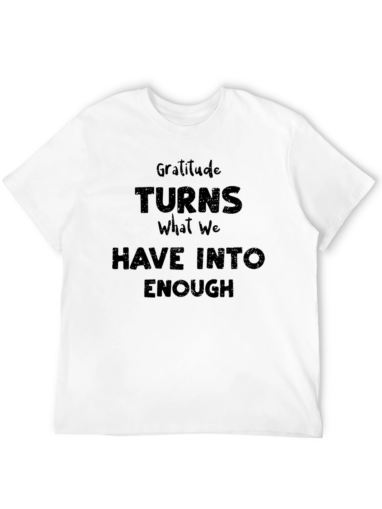 Gratitude Graphic Tee - Black Cotton Blend
