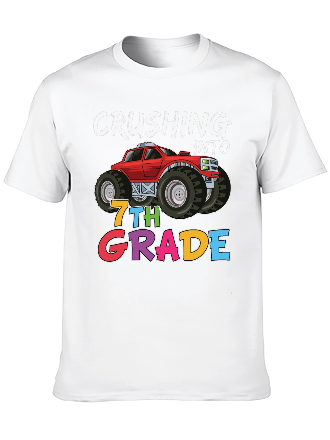 Crushing Into 7th Grade Monster Truck Tee