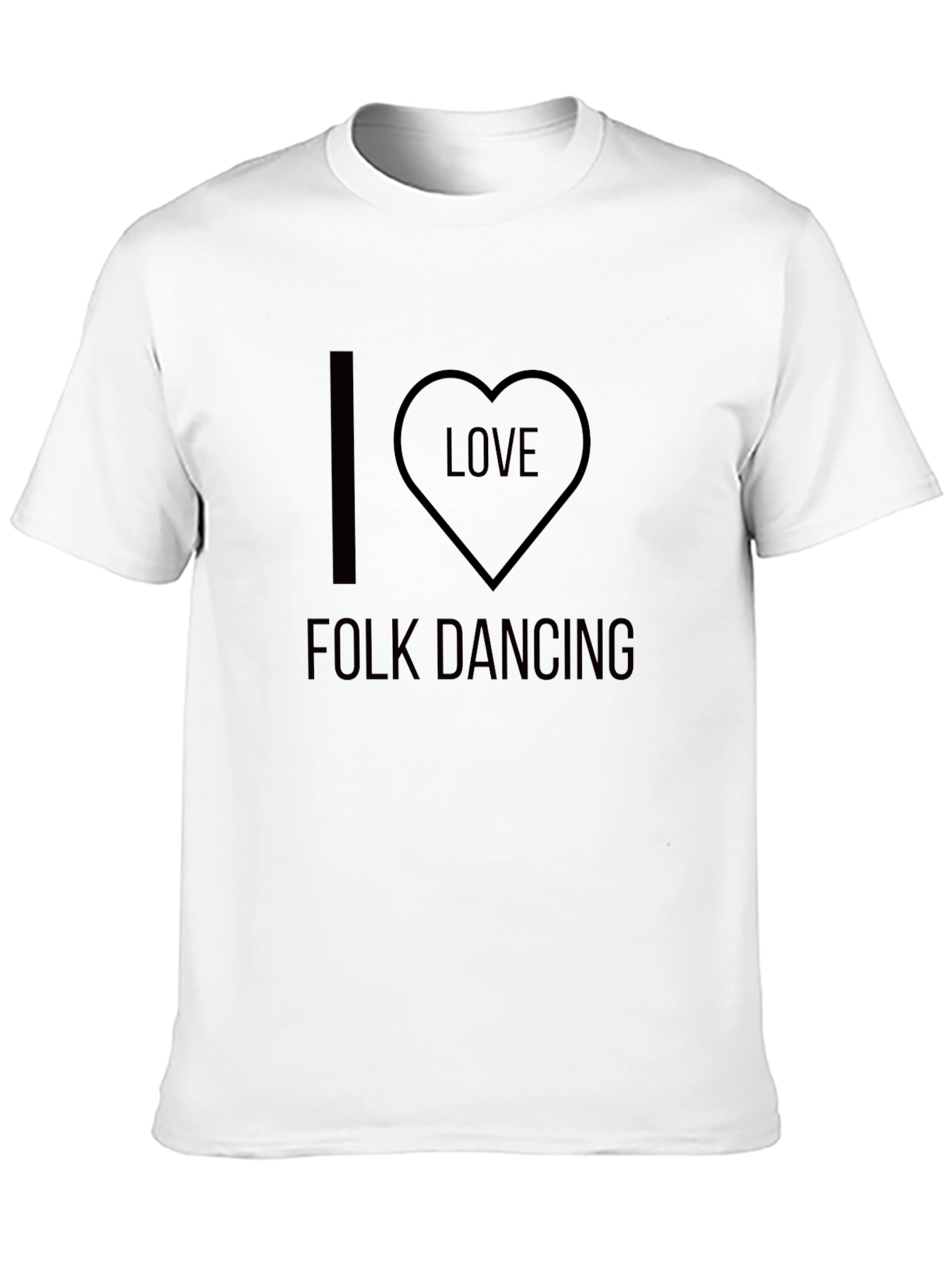 I Love Folk Dancing Black T-Shirt