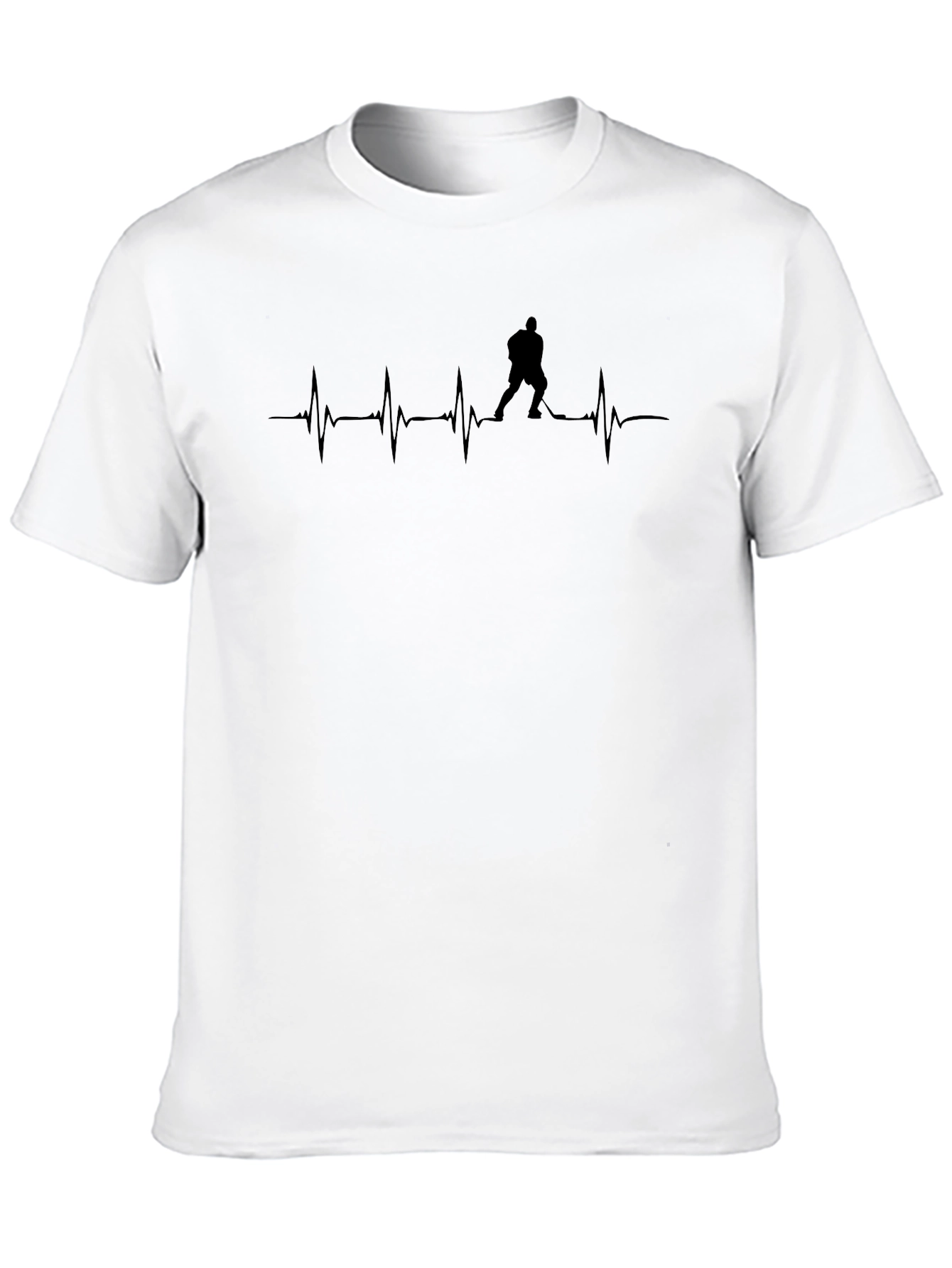 Hockey Heartbeat T-Shirt - Passionate Player Design