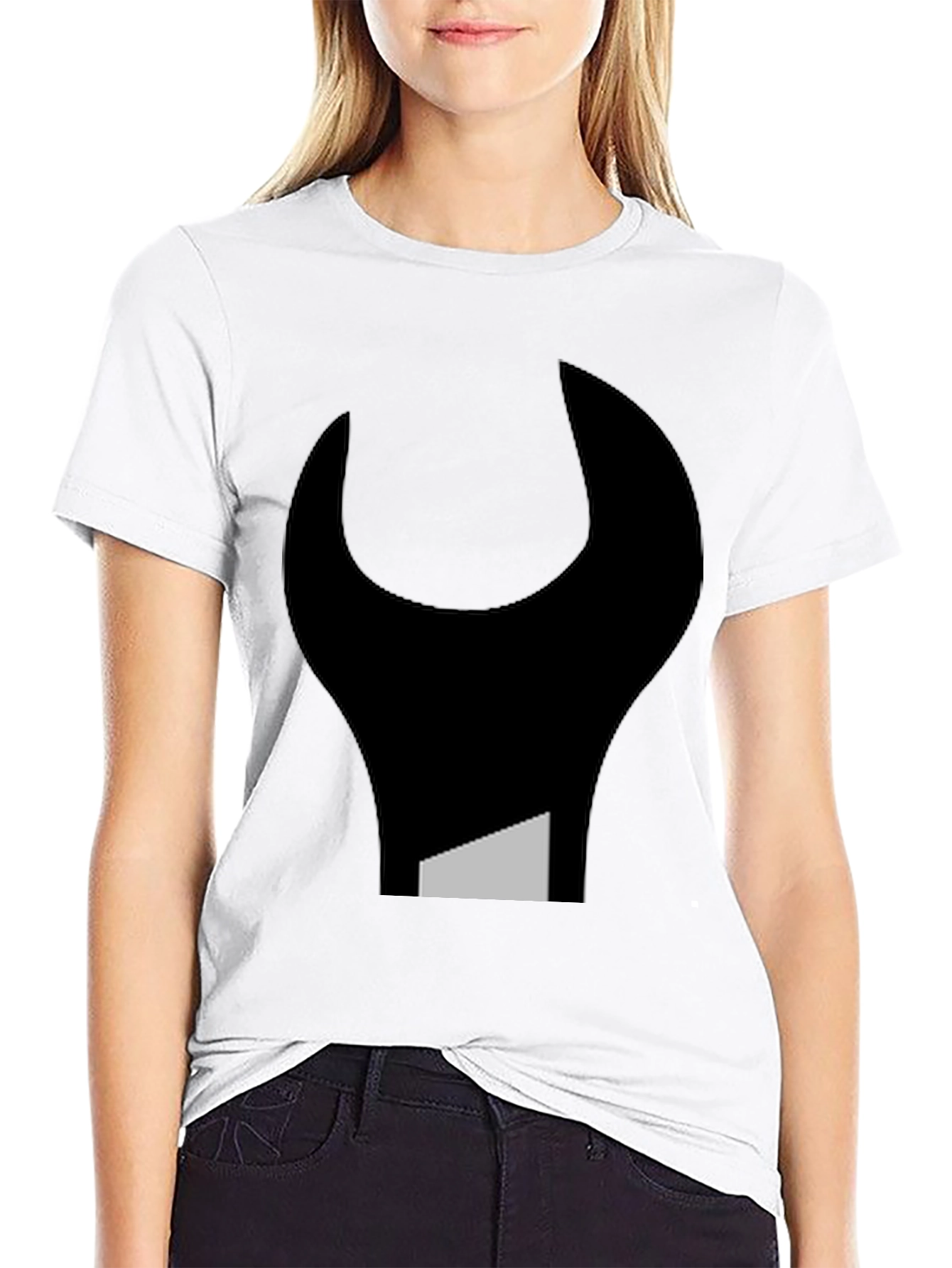 Abstract Wrench Graphic Tee - Black Unisex T-Shirt